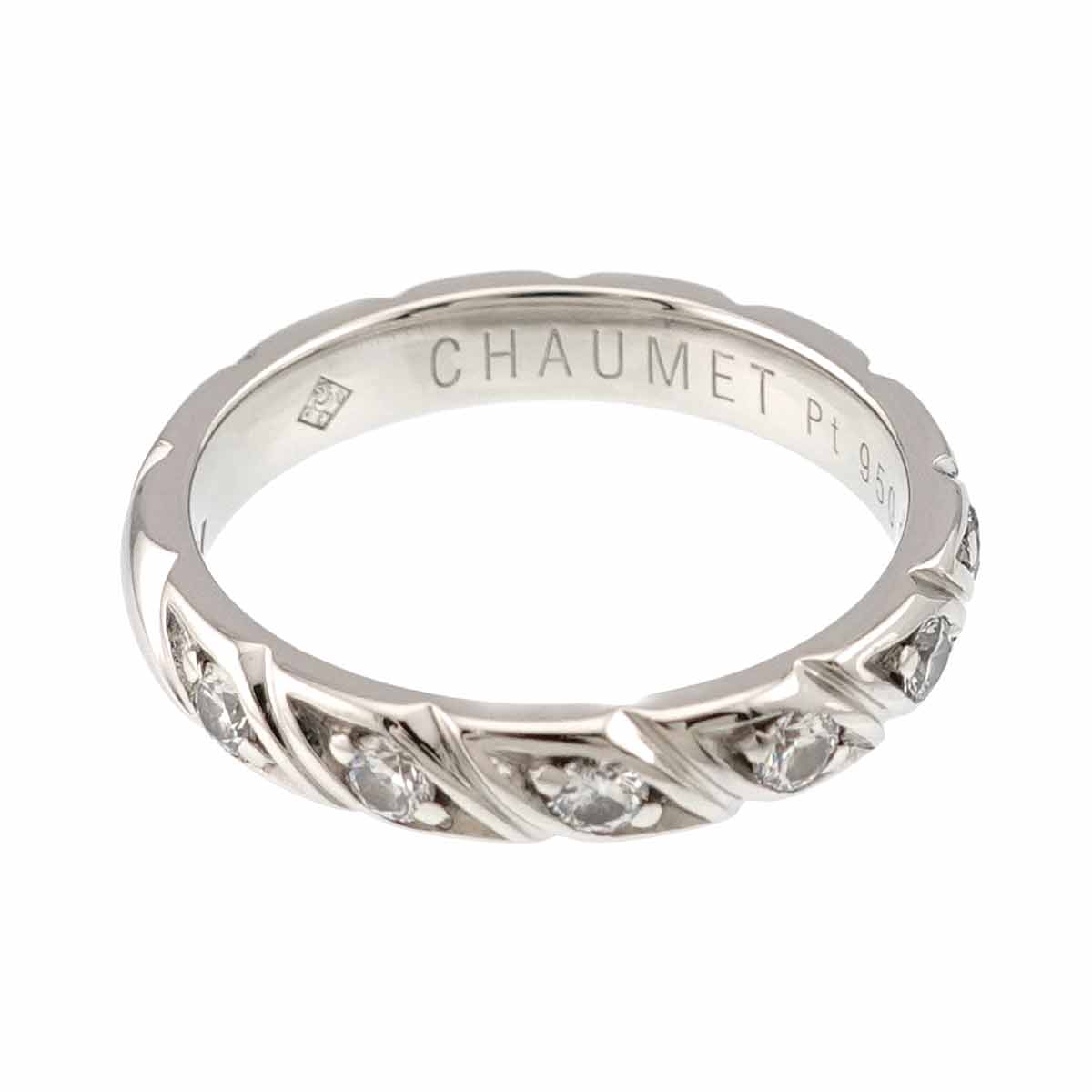 Torsade Half Diamond Ring Platinum 5.75-6(US)