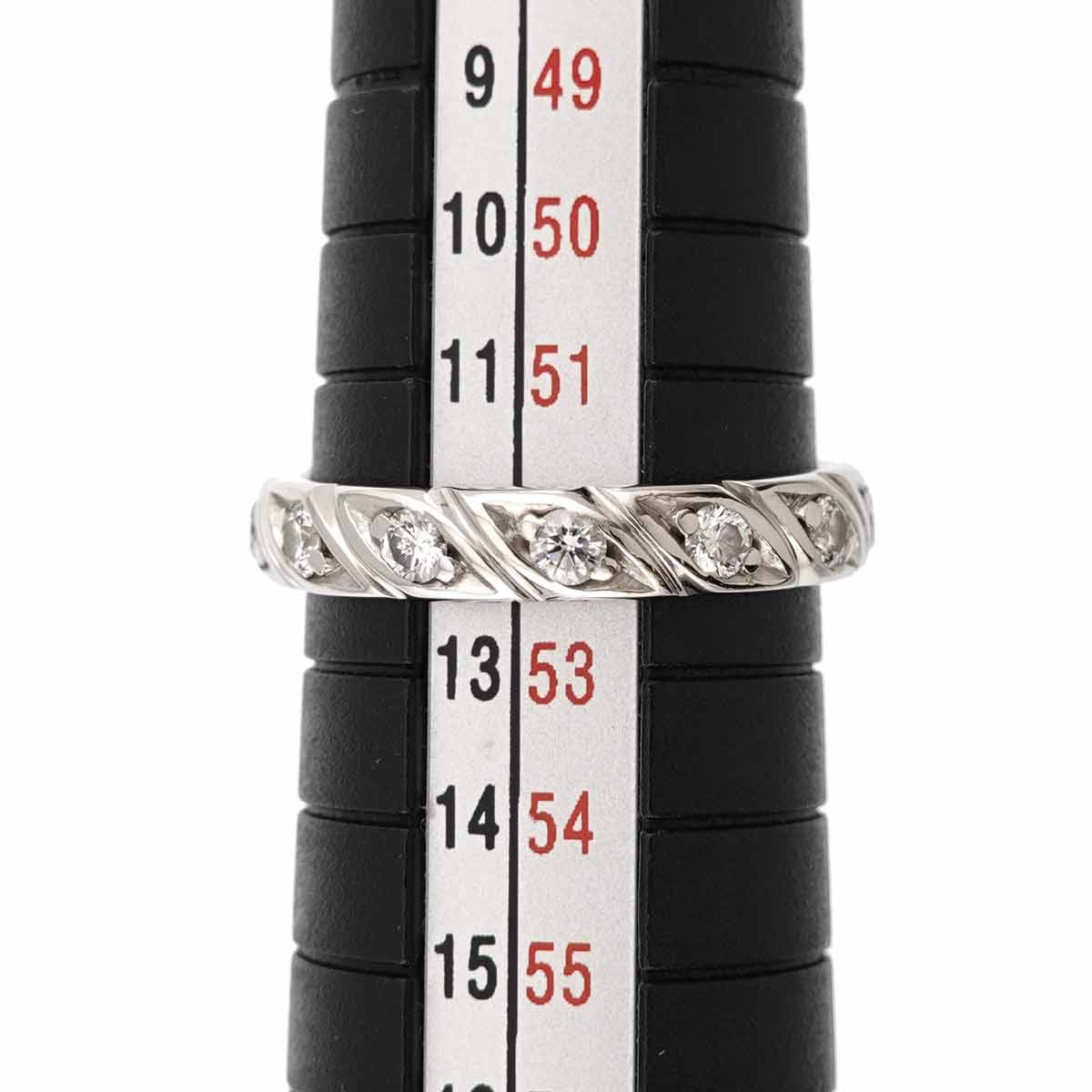 Torsade Half Diamond Ring Platinum 5.75-6(US)