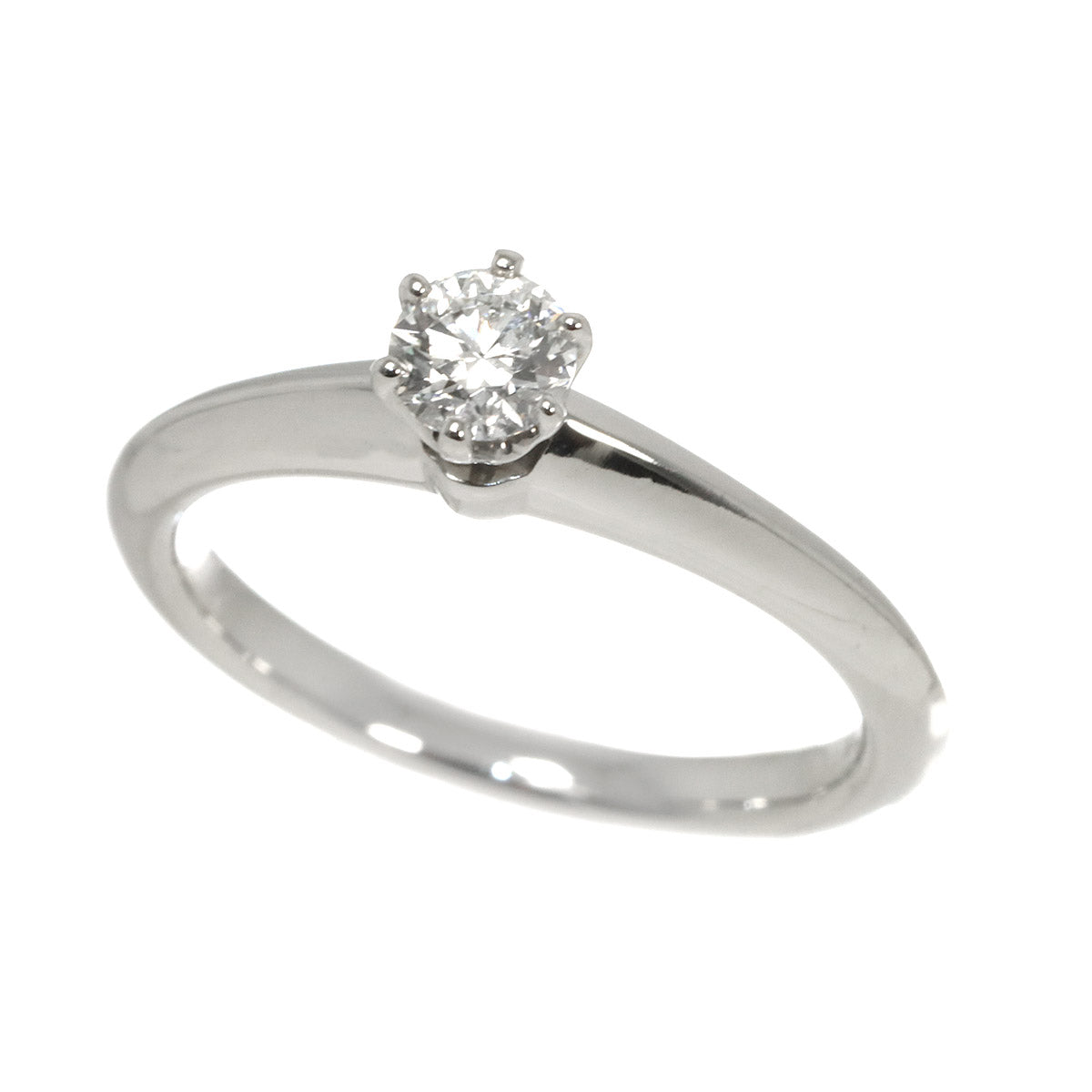 Diamond 0.25ct F/VS2/3EX Ring Pt 4.75-5(US)