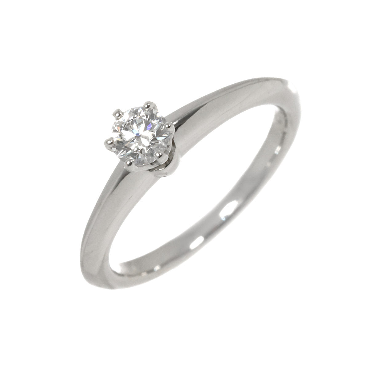 Diamond 0.25ct F/VS2/3EX Ring Pt 4.75-5(US)