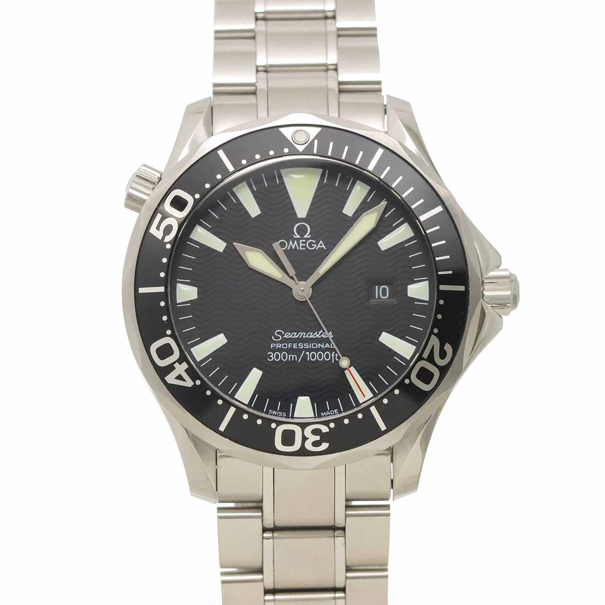 Seamaster Professional 300 2264 50 Quartz Date Black Dial Mens