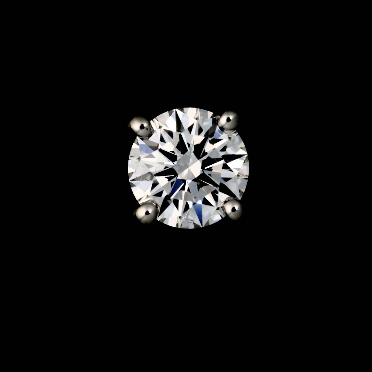 Diamond 0.39ctx2 F/VVS2/3EX Earrings Pierced Pt