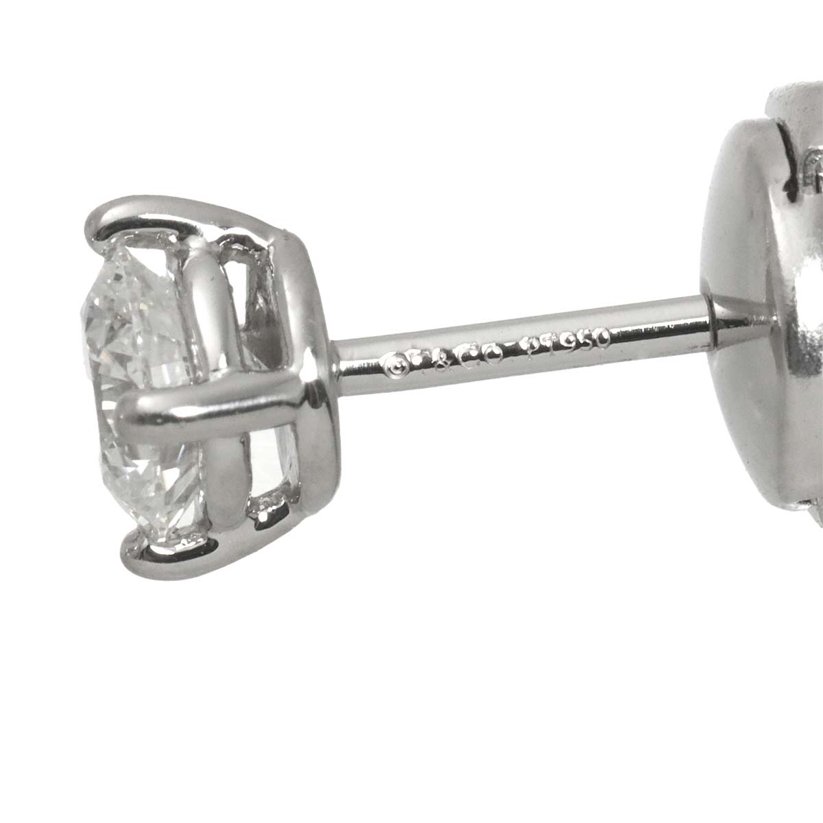 Diamond 0.56ctx2 G/VVS2/3EX-EX Earrings Pierced Pt