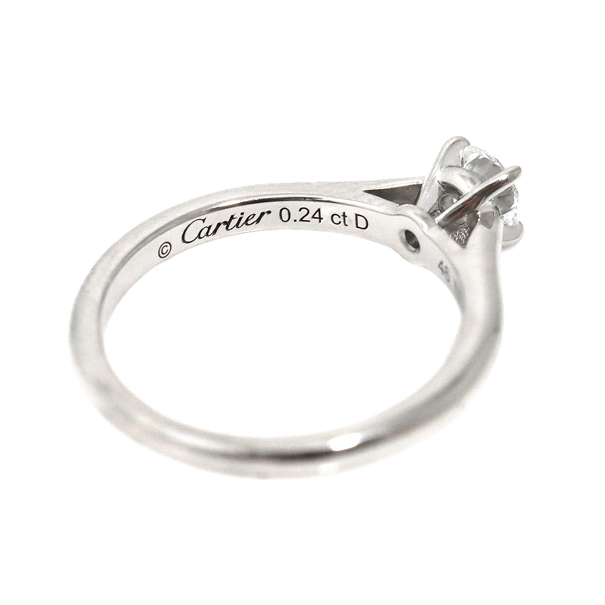 Diamond 0.24ct E/VVS1/3EX Ring Platinum size46 3.75(US)