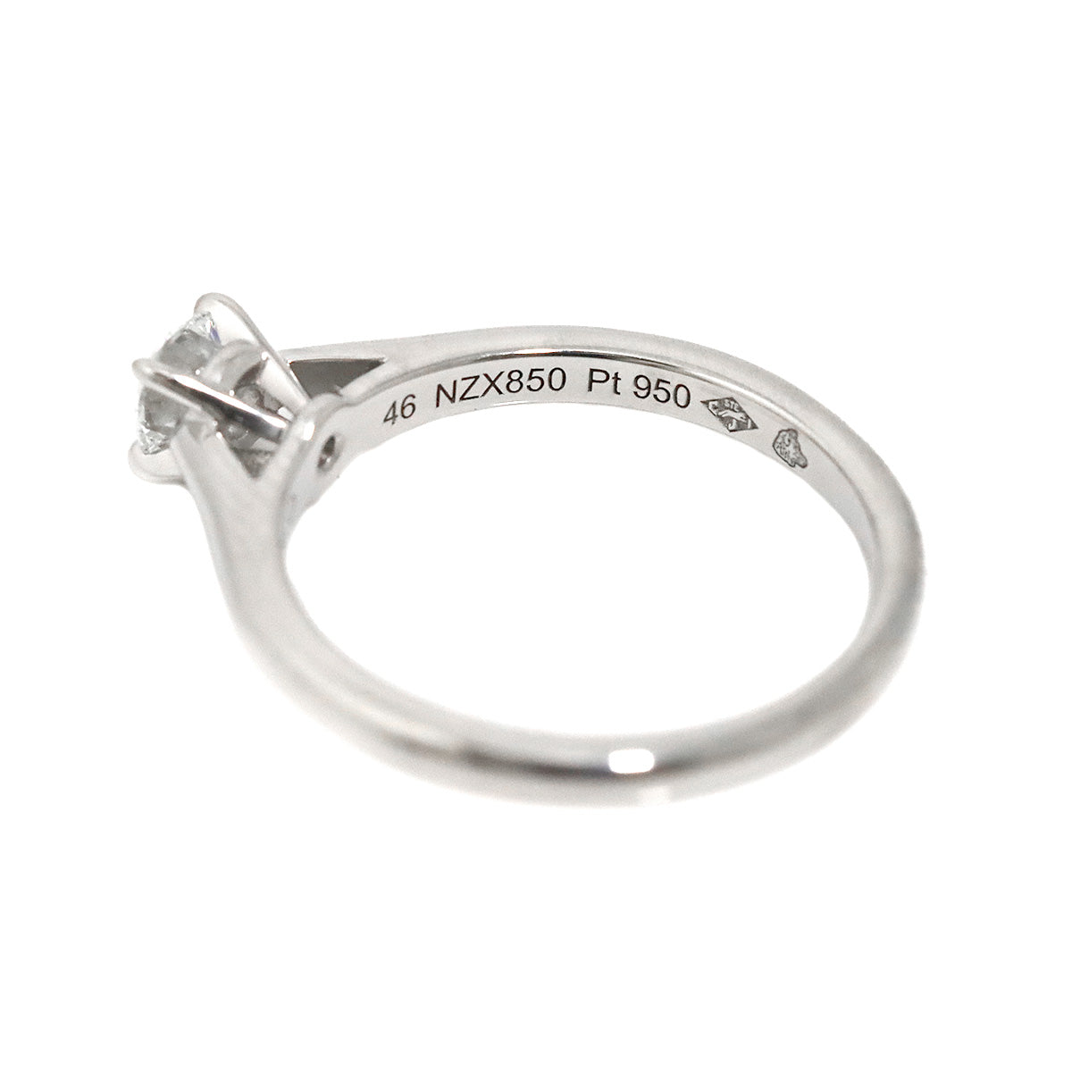 Diamond 0.24ct E/VVS1/3EX Ring Platinum size46 3.75(US)