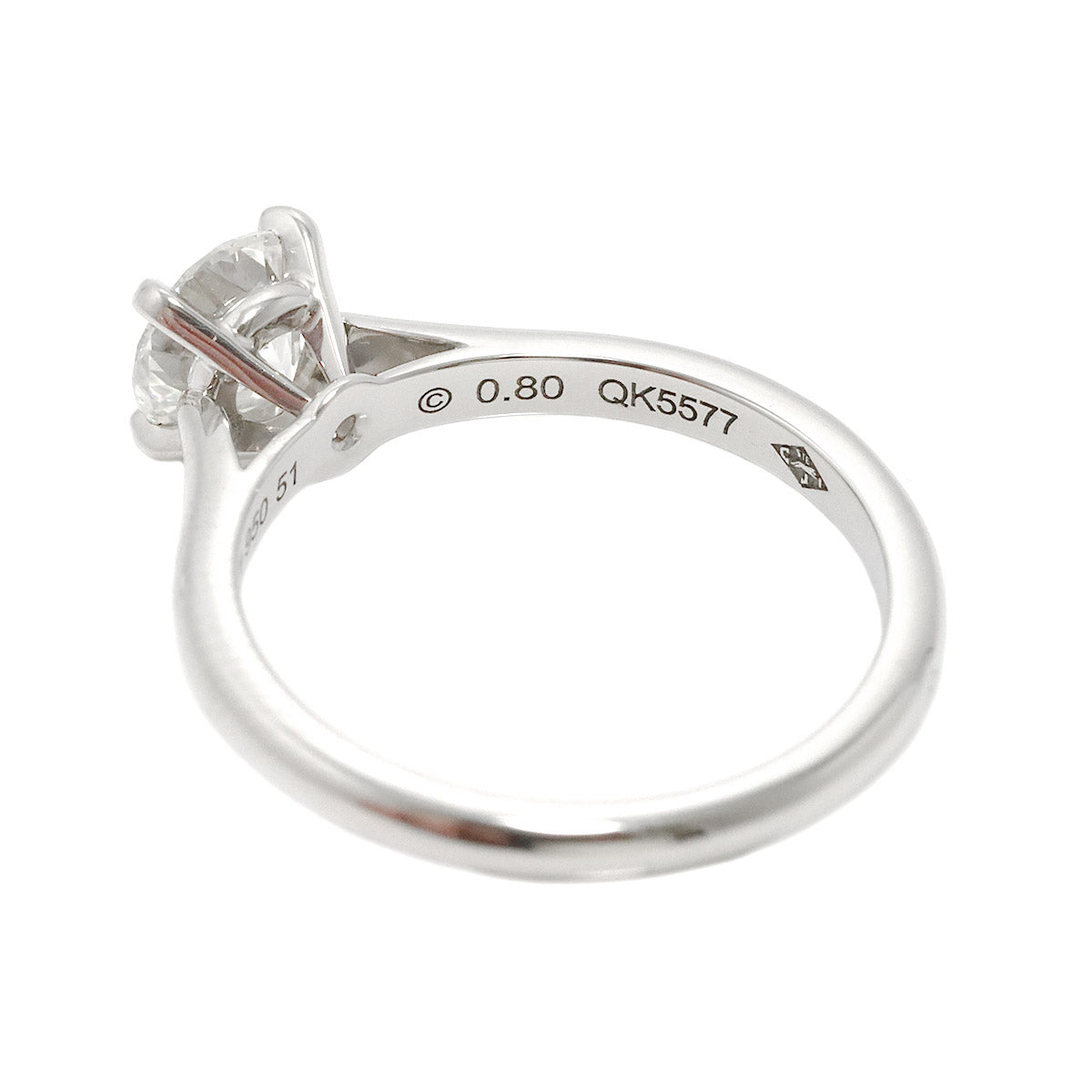 Diamond 0.80ct G/VVS1/3EX Ring Platinum size51 5.5-5.75(US)