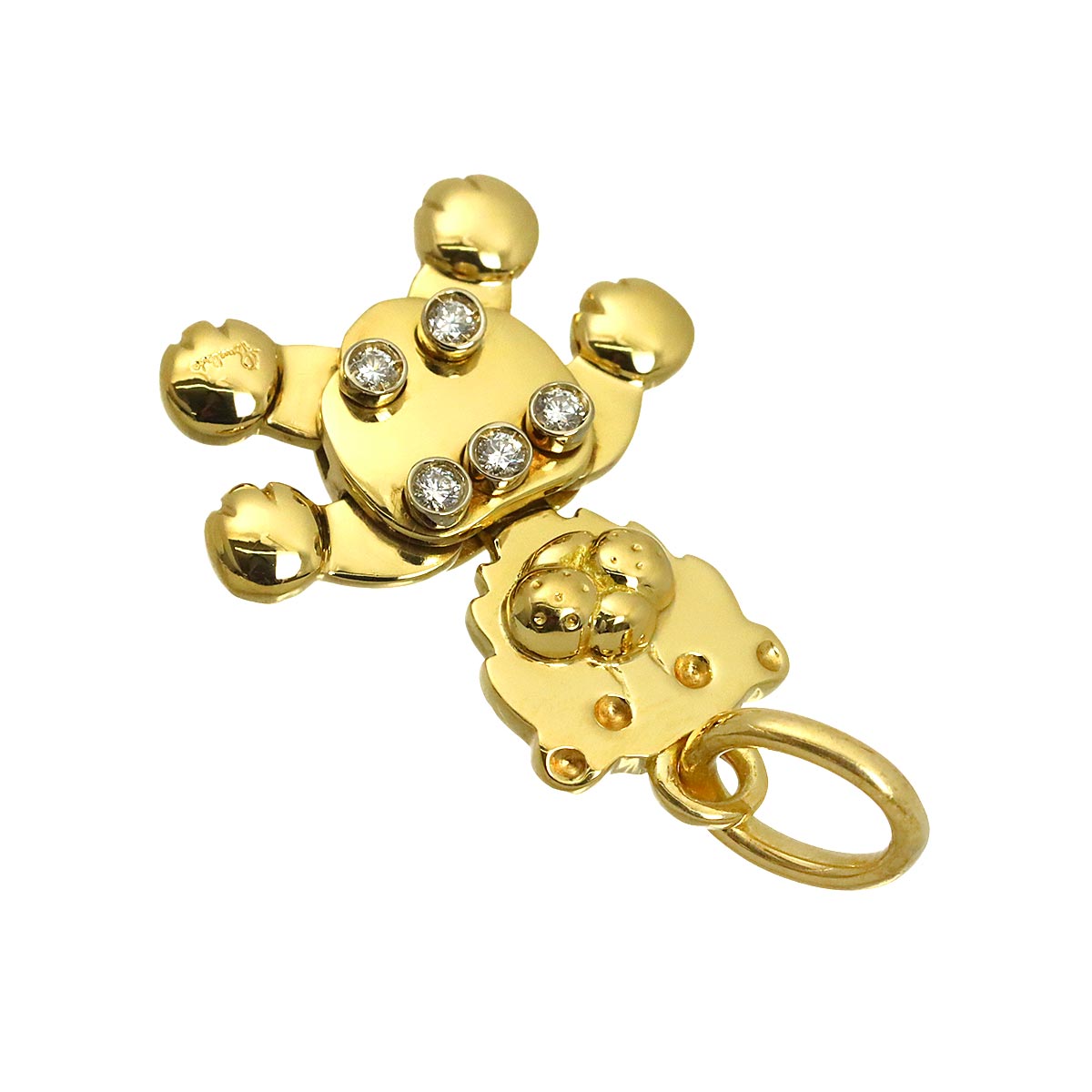 Diamond Pendant Top K18 Yellow Gold 750