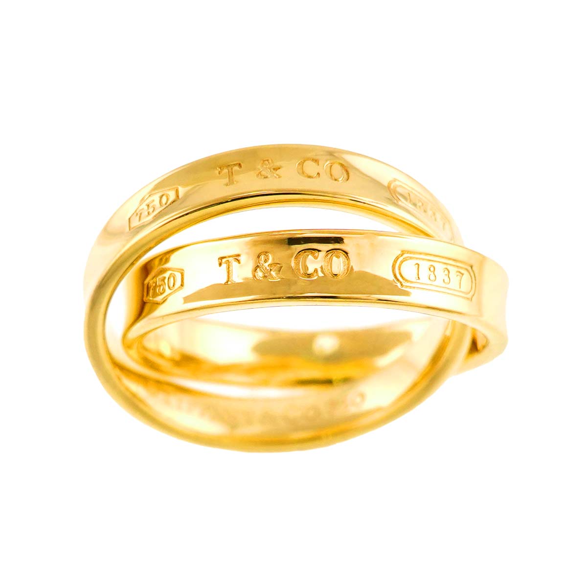 1837 Interlocking Ring 18K YG 750 size5-5.25(US)