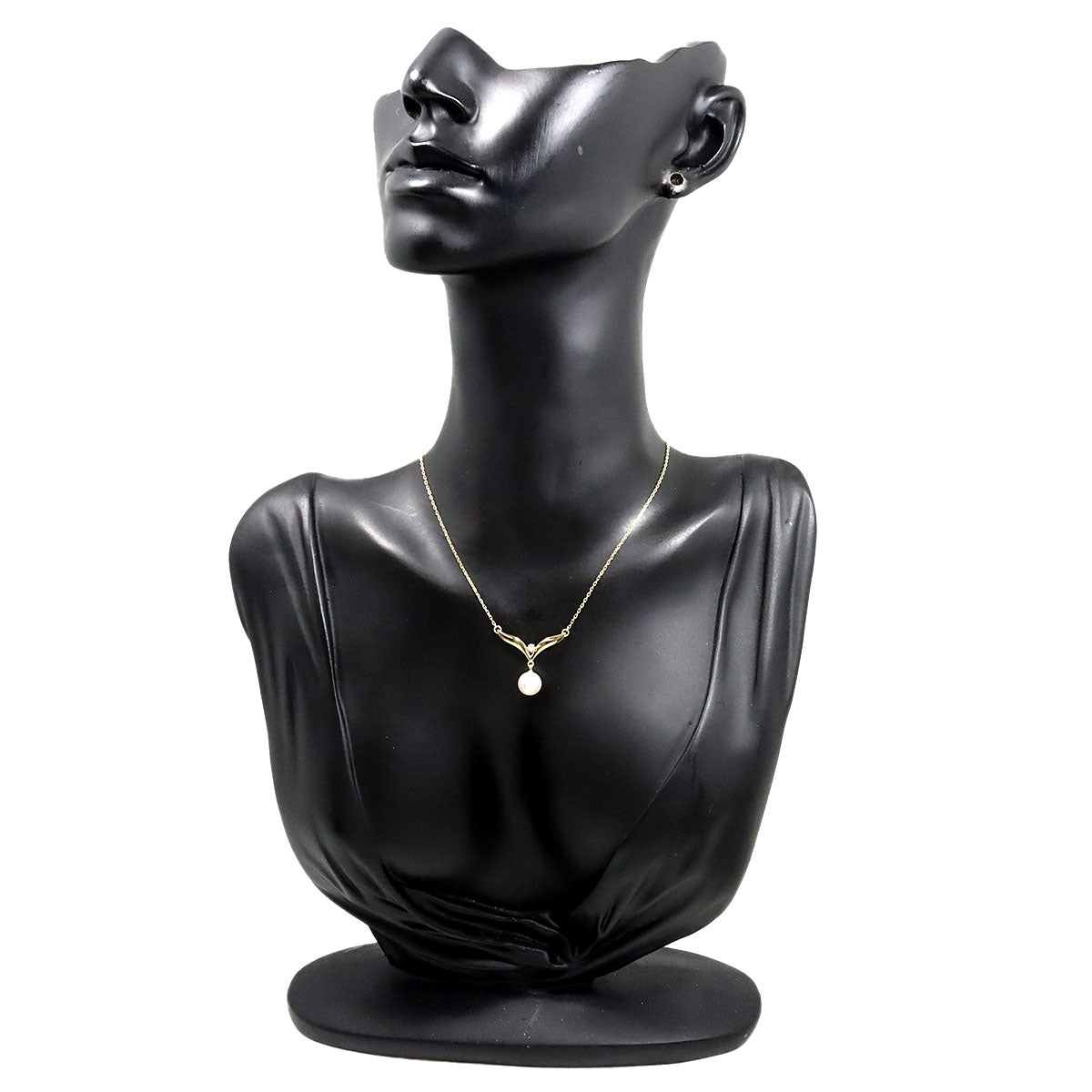 Akoya Pearl 7.1mm Diamond Necklace 18K Yellow Gold 750