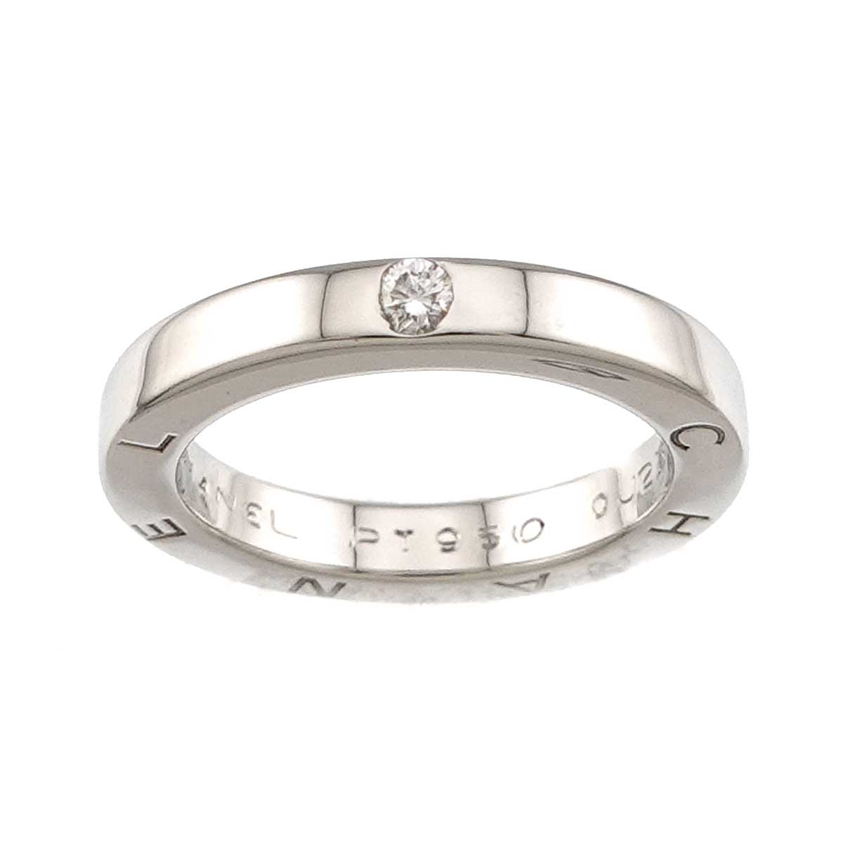 Signature Diamond 1P Ring Pt Platinum size4.5(US)