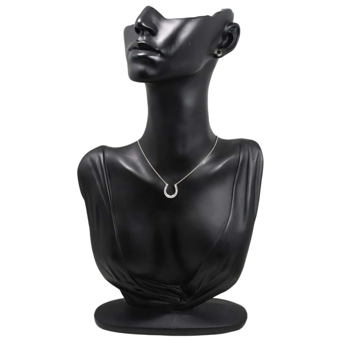 Horseshoe Diamond Necklace Platinum