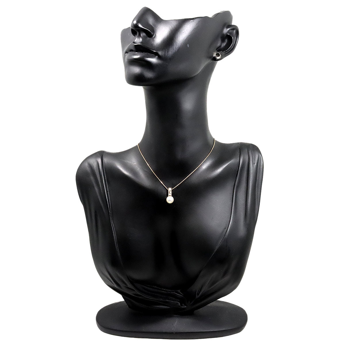 Akoya Pearl 6.4mm Diamond 0.02ct Necklace 18K PG 750