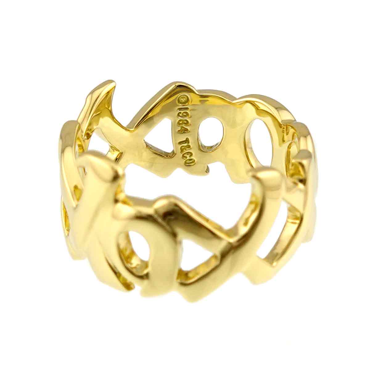 love kiss Ring 18K Yellow Gold 750 Size 4(US)