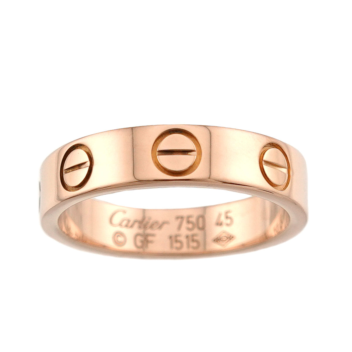 Mini Love Ring 18K Pink Gold 750 size45 3-3.25(US)