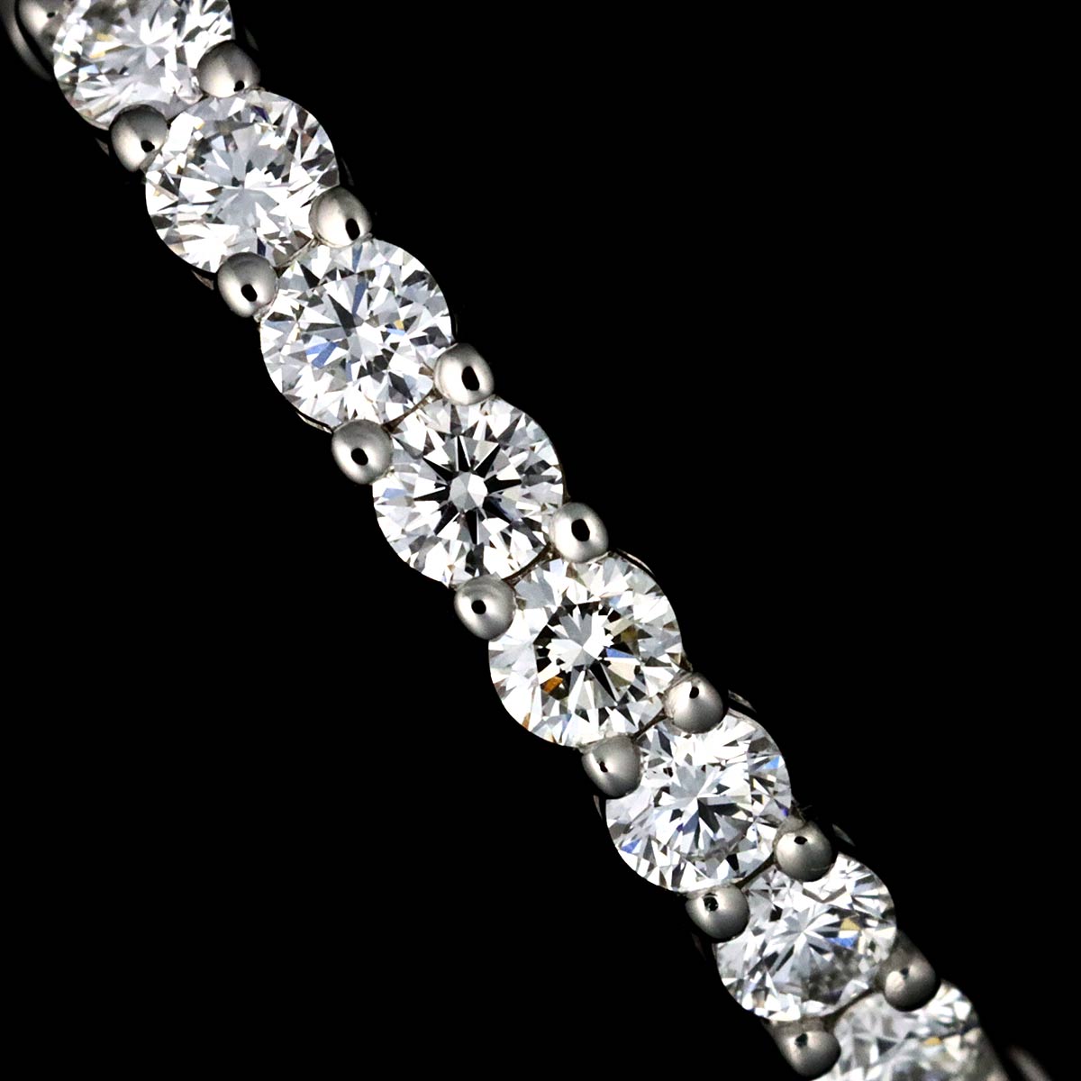 Forever Half Diamond Ring Platinum size6.75(US)