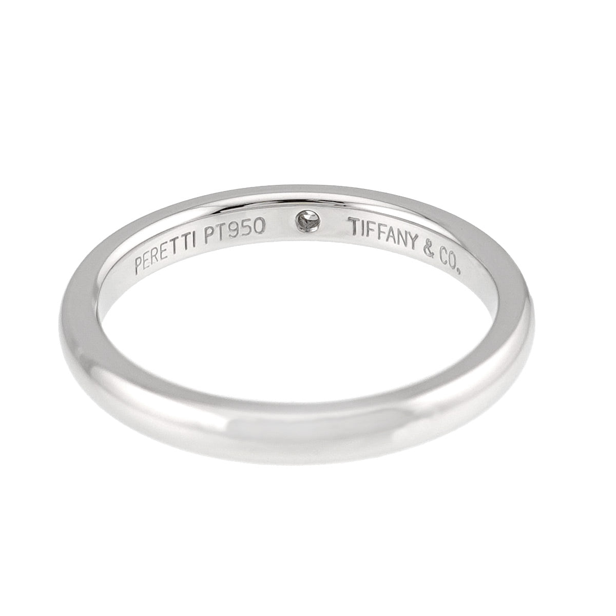 Stacking Band Ring Diamond 1P Pt Size7.25(US)