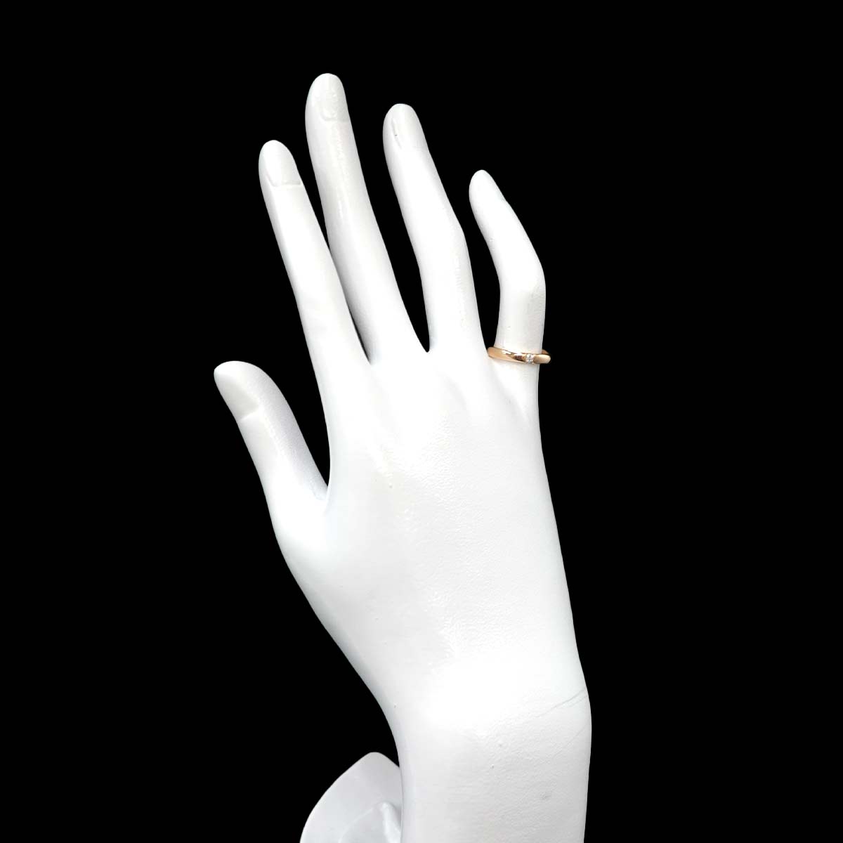 Diamond Ring Pink Gold 750 size3.25-3.75(US)