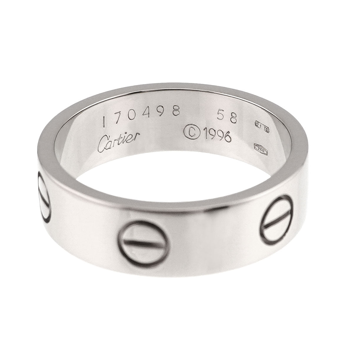 Love Ring 18K White Gold 750 size58 7.75-8(US)