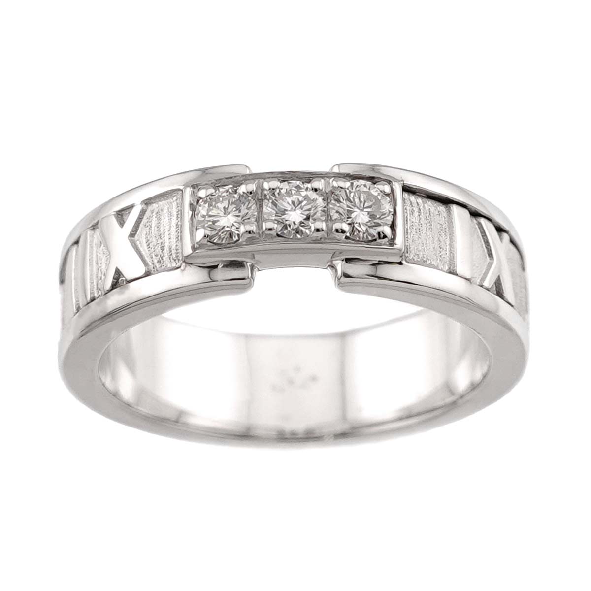 Atlas Diamond Ring 18K White Gold 750 size5.5-5.75(US)