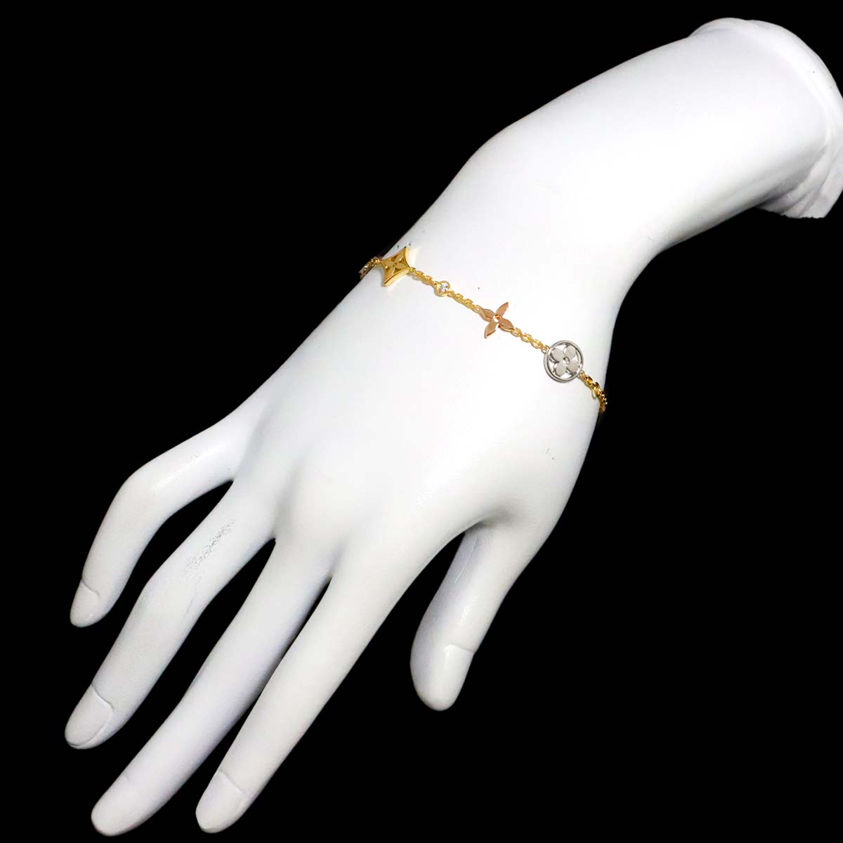 Monogram Diamond Bracelet 18K YG WG PG 750