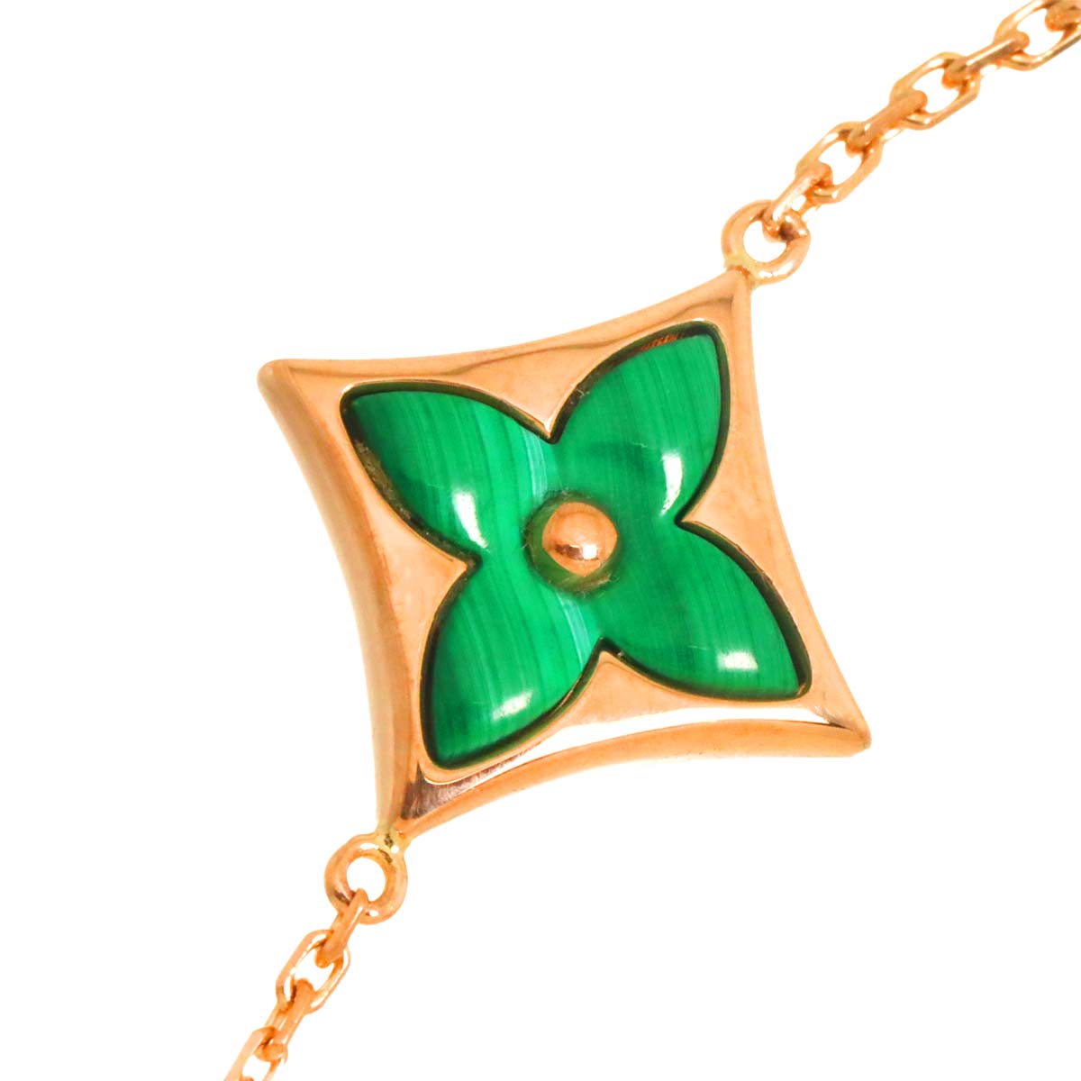 Blossom Malachite Diamond Bracelet 18K Pink Gold 750