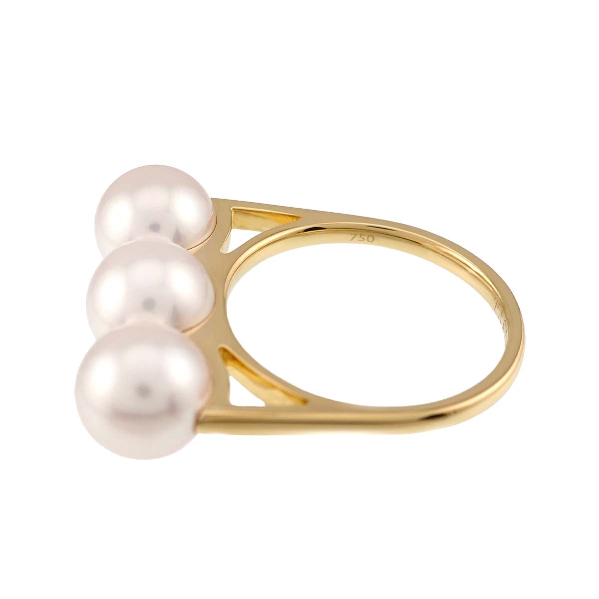 Balance era Akoya Pearl 8.1-8.0mm Ring 18K YG 750 Size6.75-7.25(US)