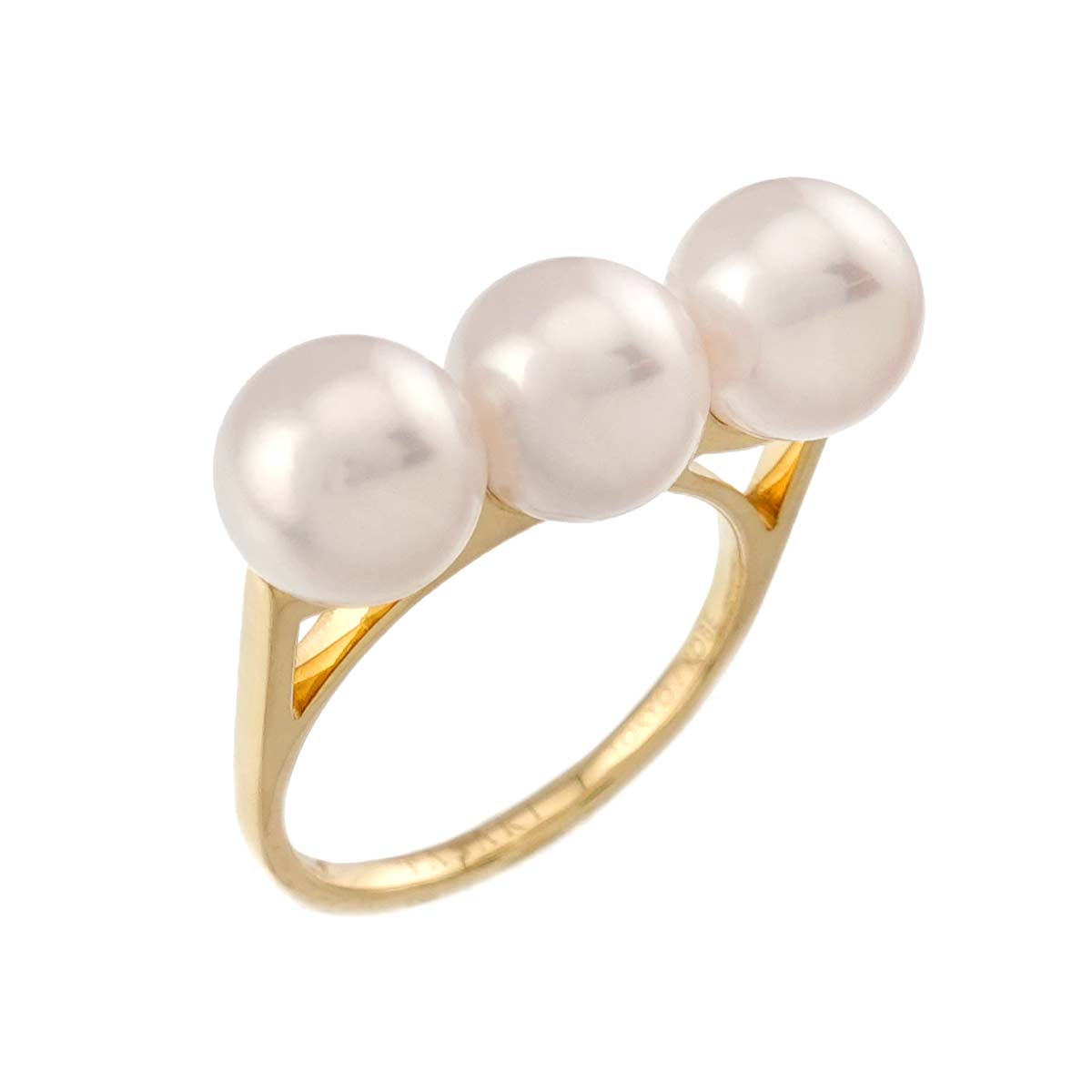 Balance era Akoya Pearl 8.1-8.0mm Ring 18K YG 750 Size6.75-7.25(US)