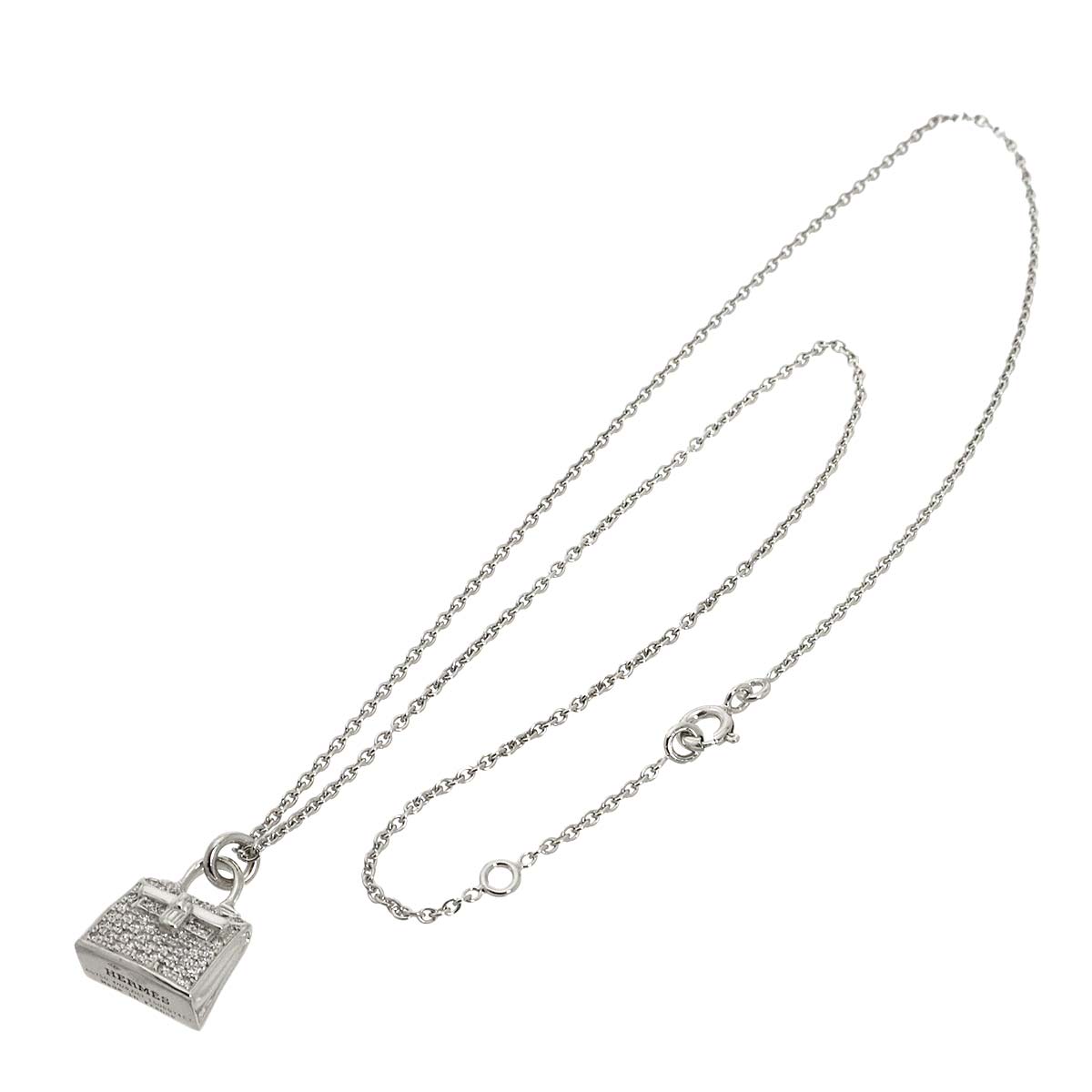 Amulet Diamond 0.21ct Necklace 18K White Gold 750