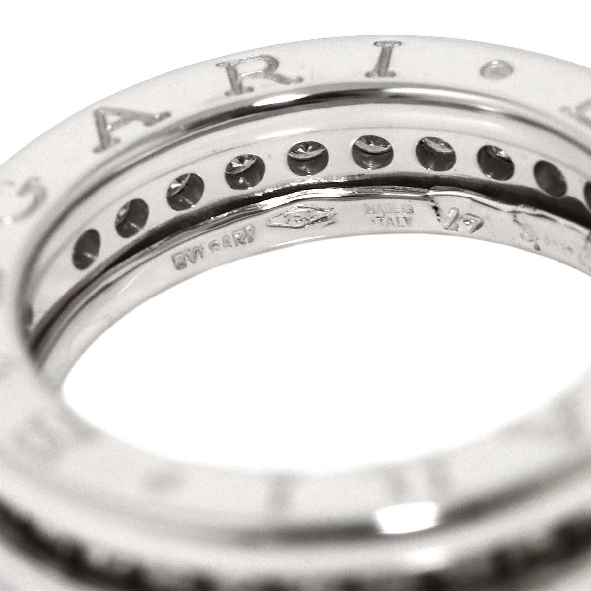 B-zero1 1Band Diamond Ring 18K WG 750 size47 3.75-4(US)