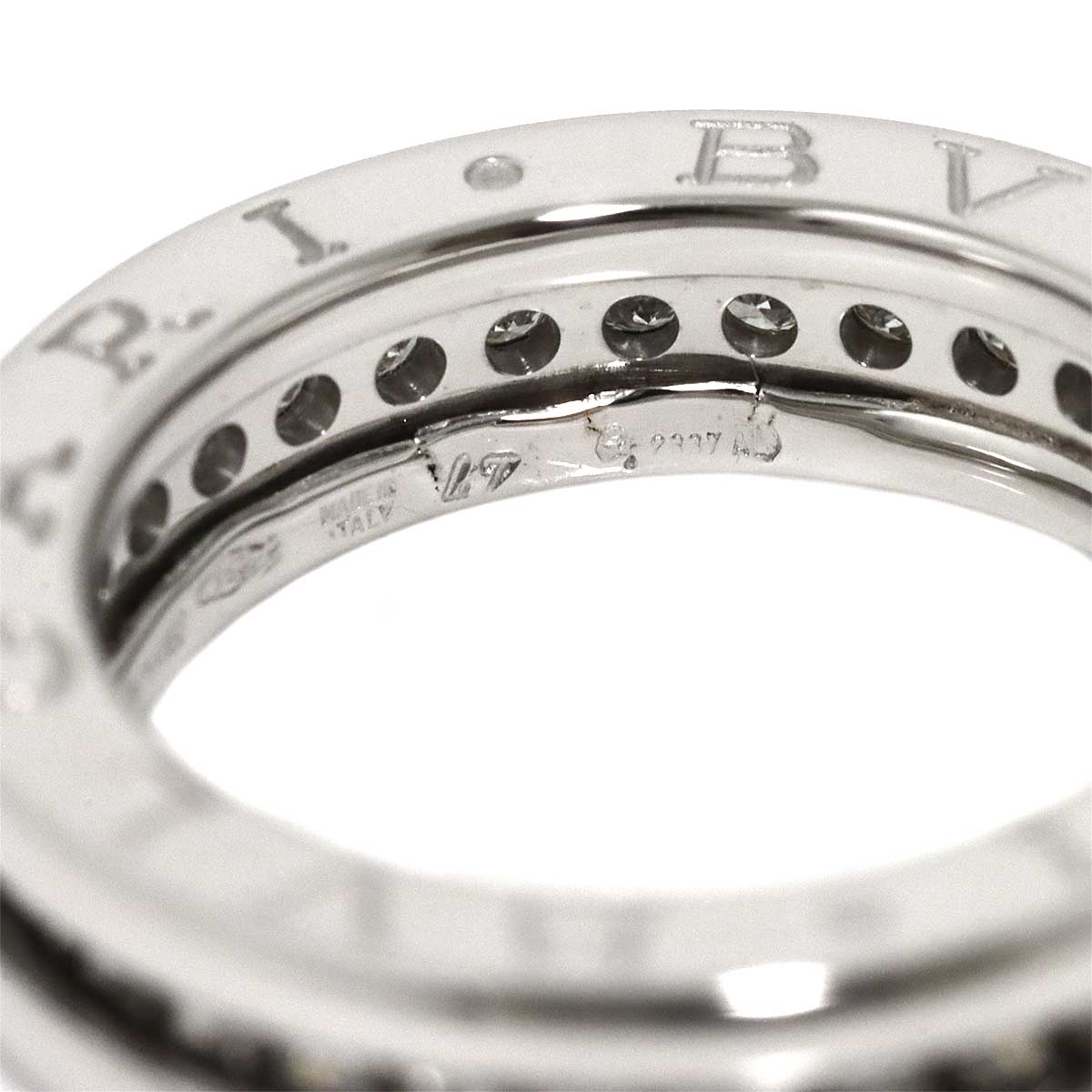B-zero1 1Band Diamond Ring 18K WG 750 size47 3.75-4(US)