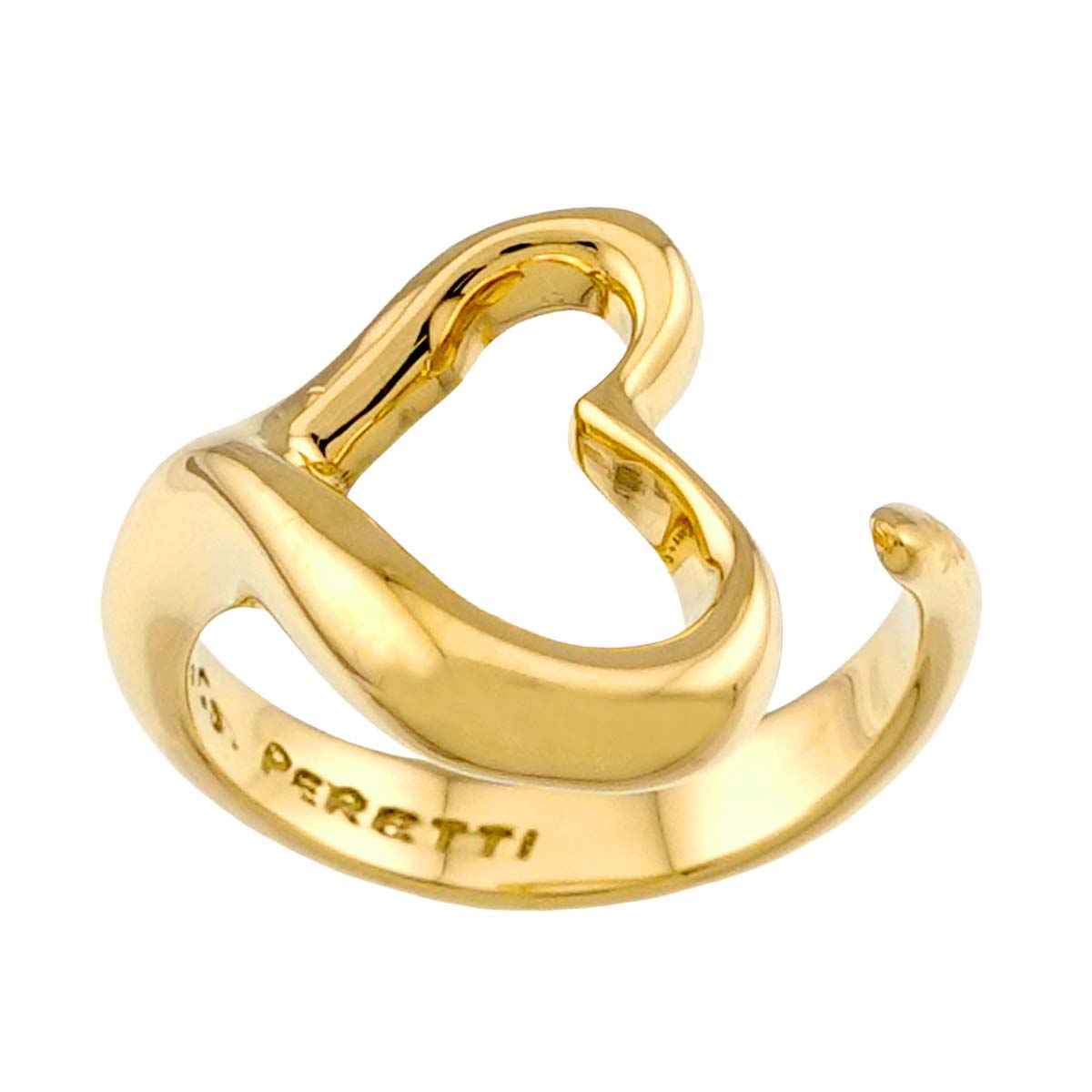 Open Heart Ring 18K YG 750 Size5.5-5.75(US)