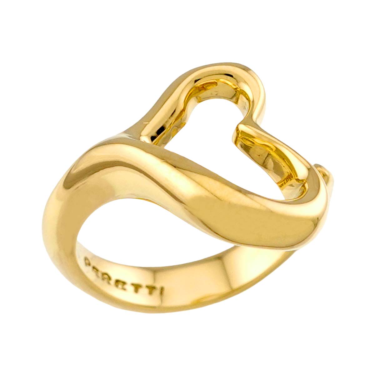 Open Heart Ring 18K YG 750 Size5.5-5.75(US)