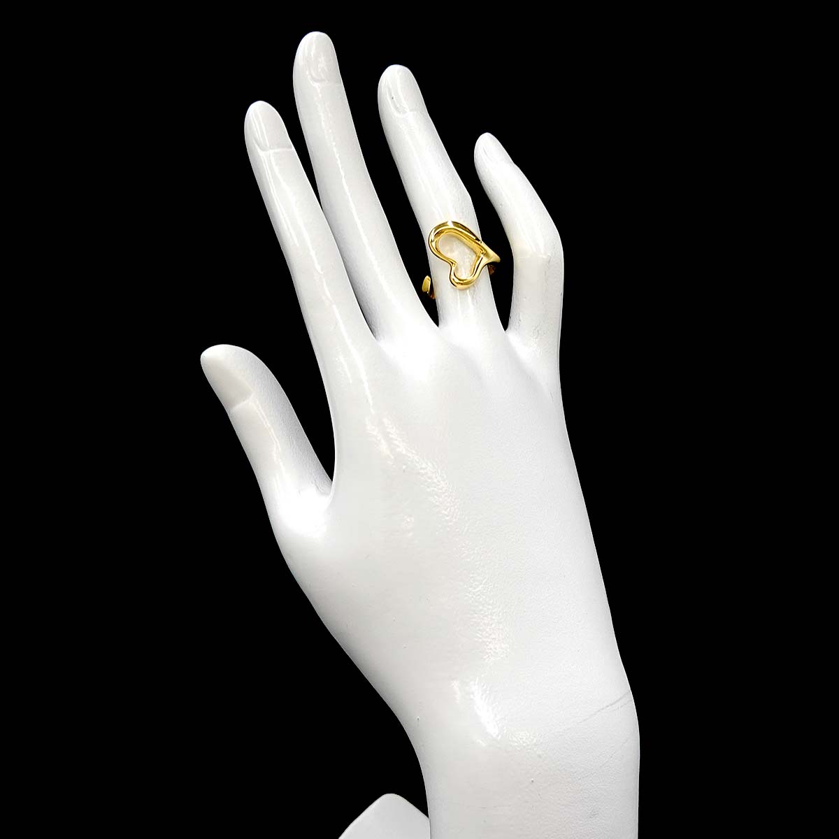 Open Heart Ring 18K YG 750 Size5.5-5.75(US)