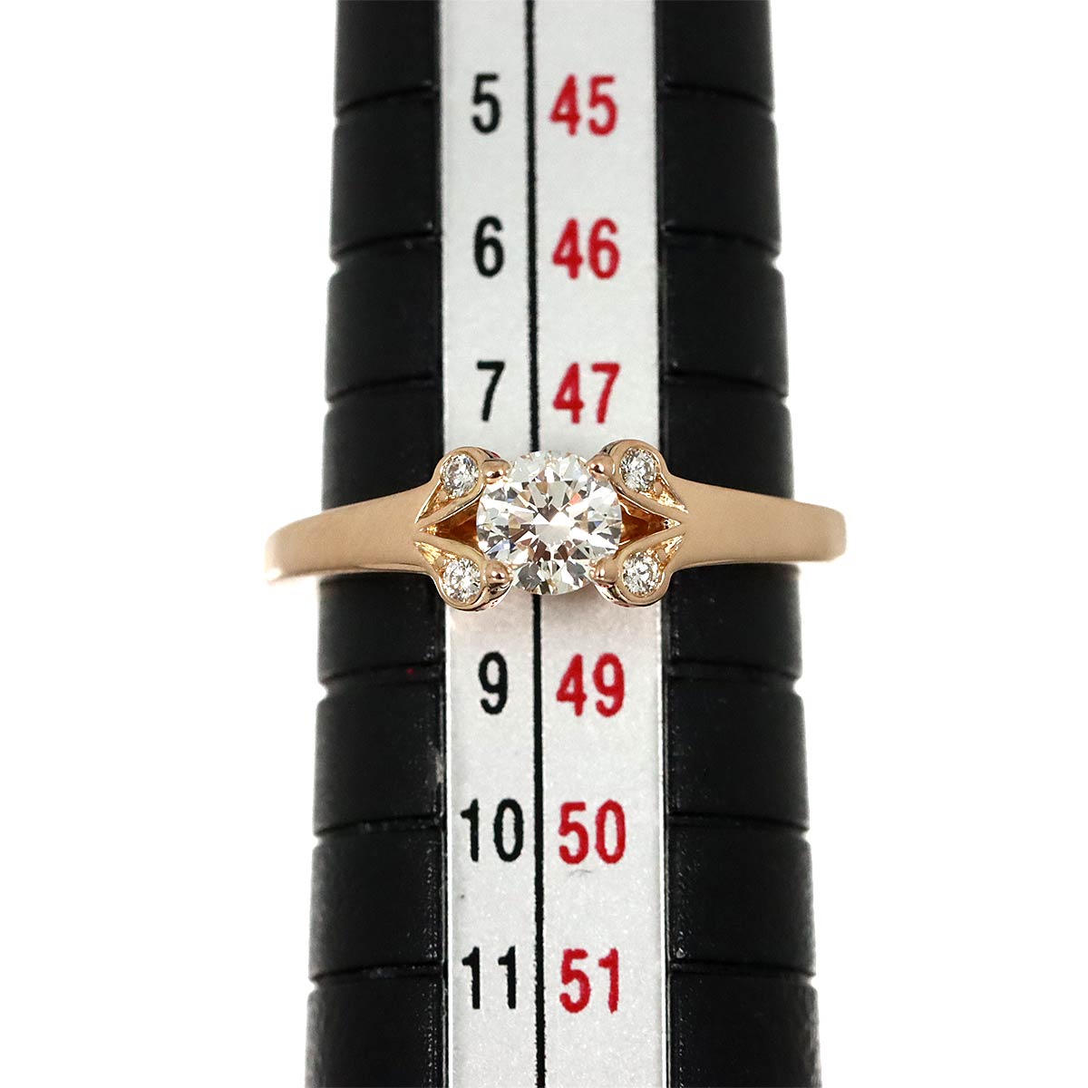 Ballerine Diamond 0.34ct G/VVS1/3EX Ring 18K PG 750 48 4.5(US)