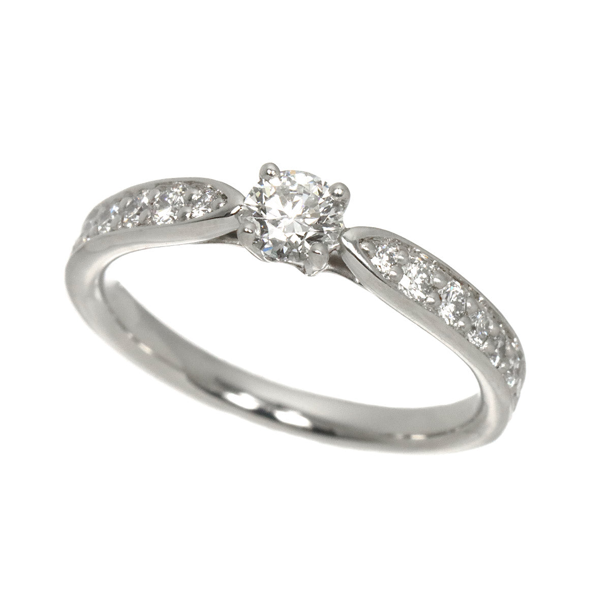 Harmony Diamond 0.18ct F/IF/3EX Ring Pt Size3.25-3.75(US)