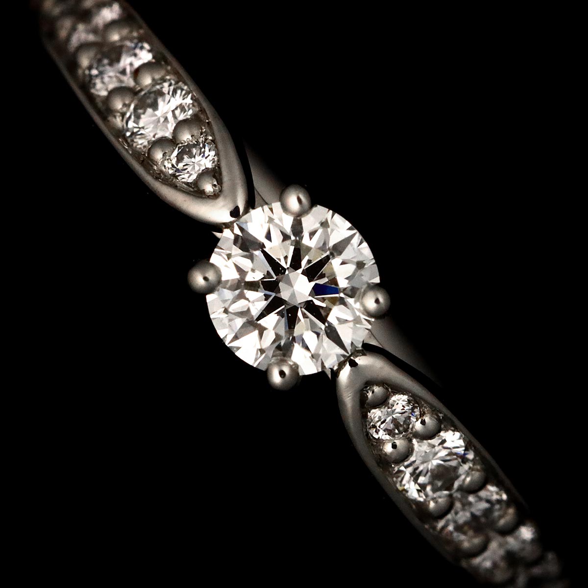 Harmony Diamond 0.18ct F/IF/3EX Ring Pt Size3.25-3.75(US)