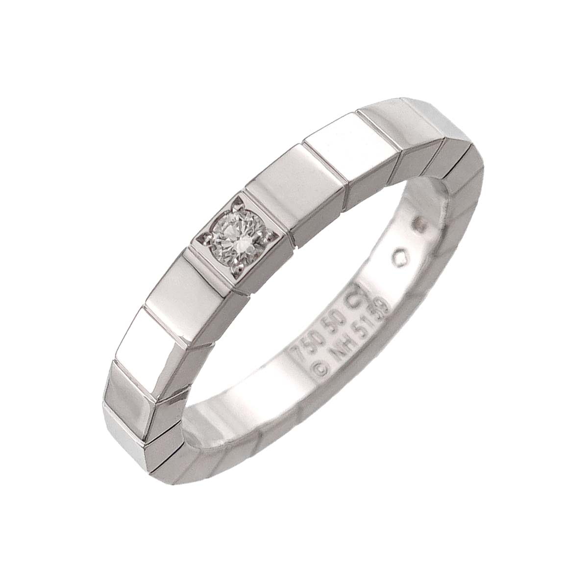 Lanieres Diamond Ring 18K WG 750 size50 5.25(US)