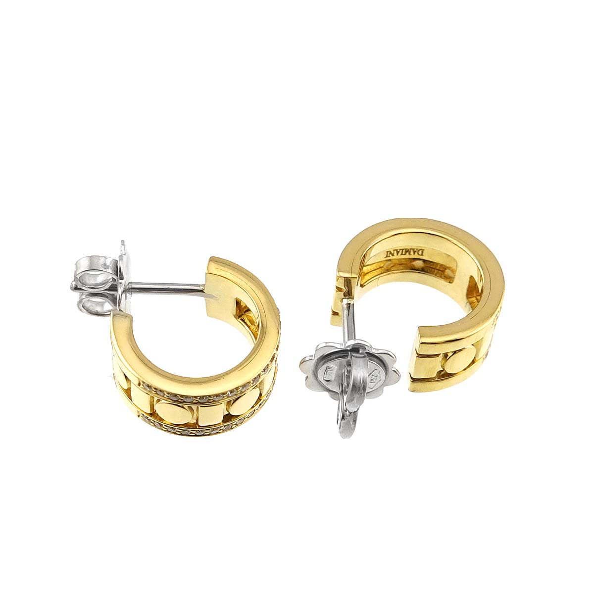 Belle Epoque Diamond Earrings Pierced 18K YG WG 750
