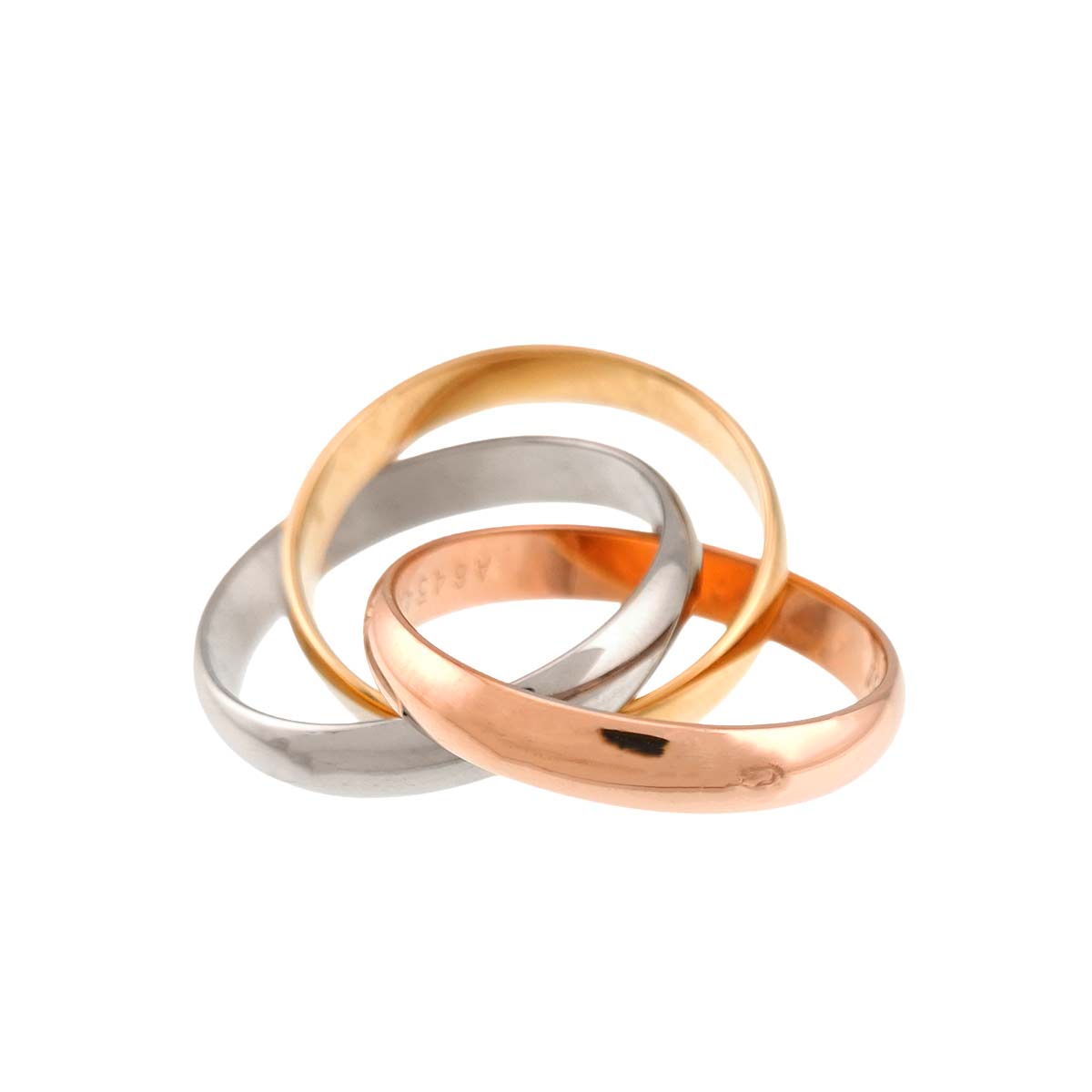 Trinity MM Ring 18K YG WG PG 750 Size51 5.5-5.75(US)