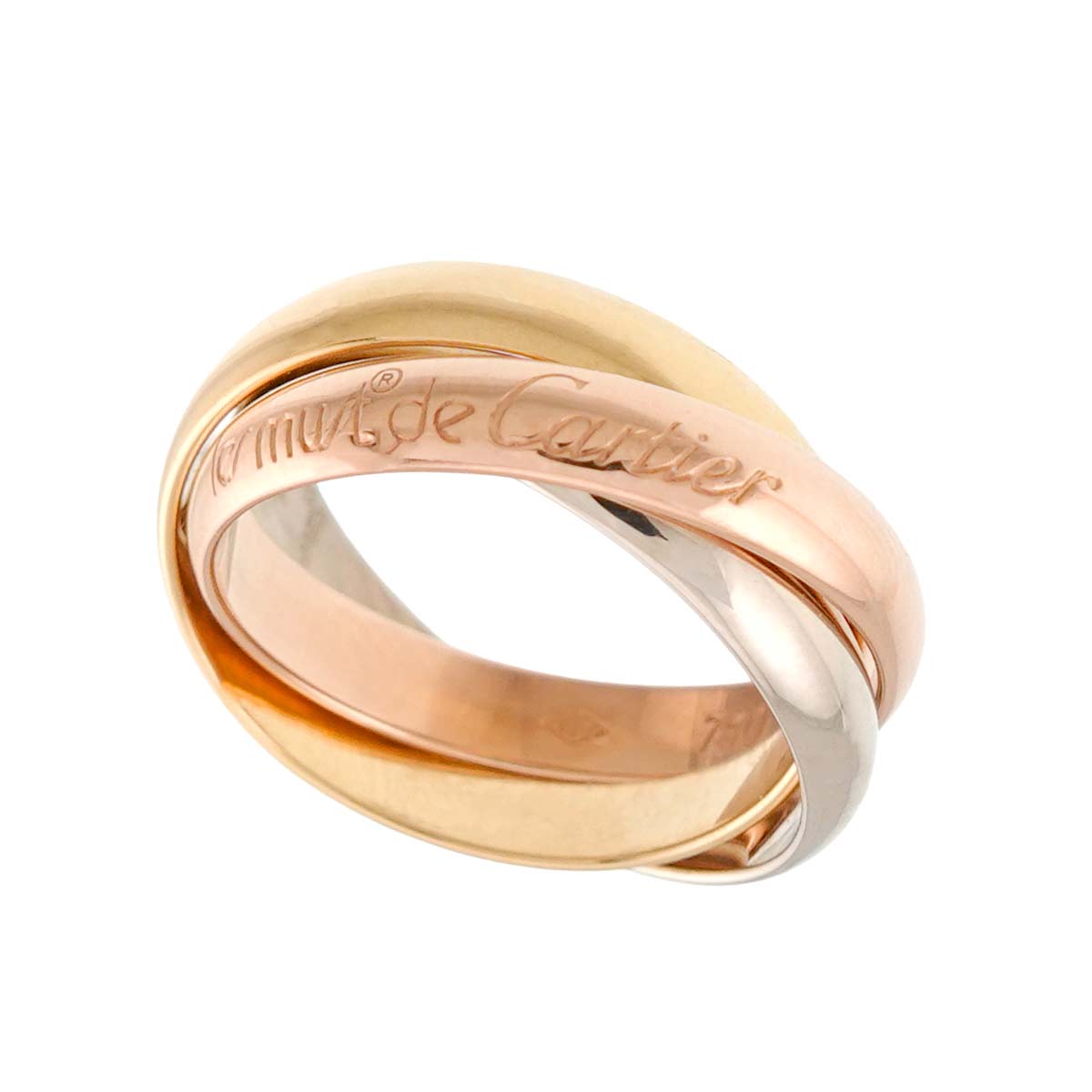 Trinity MM Ring 18K YG WG PG 750 Size51 5.5-5.75(US)