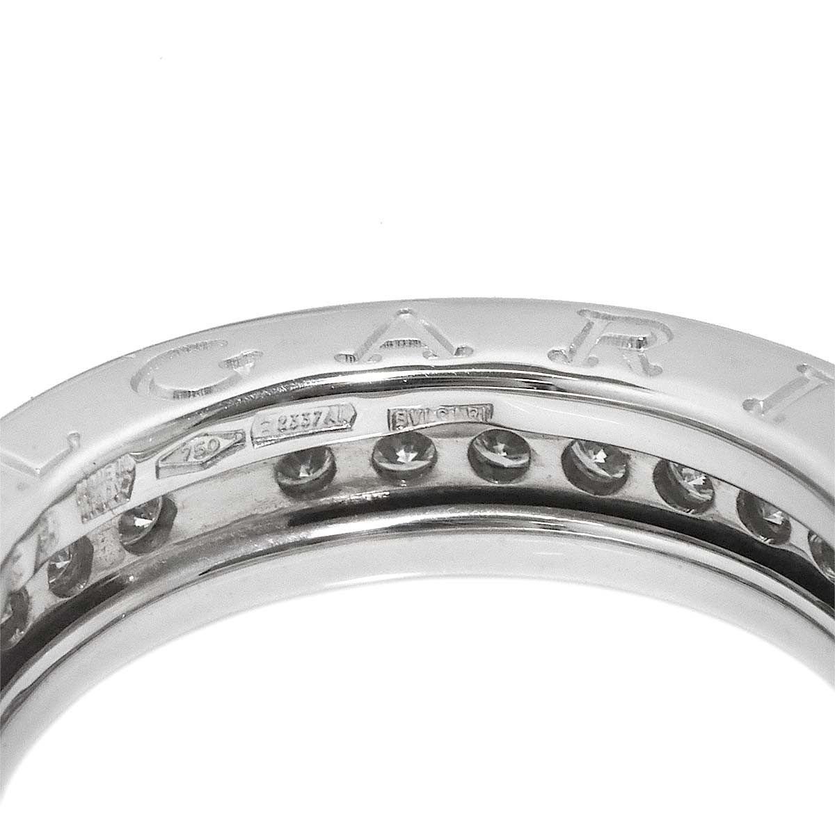 B-zero1 1Band Diamond Ring 18K WG 750 size49 4.5-4.75(US)