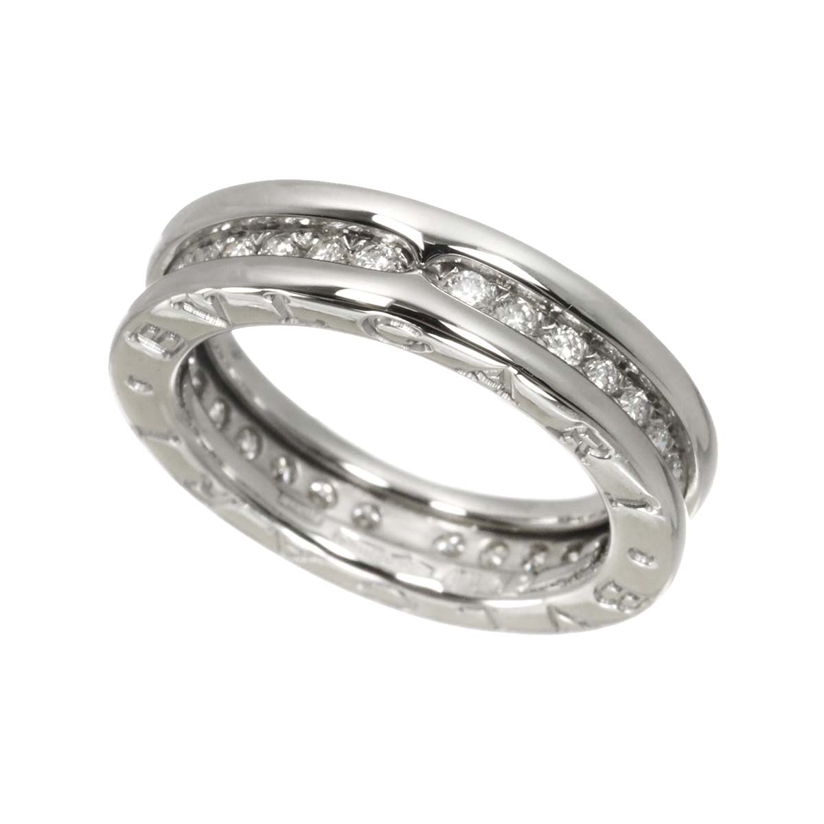 B-zero1 1Band Diamond Ring 18K WG 750 size49 4.5-4.75(US)