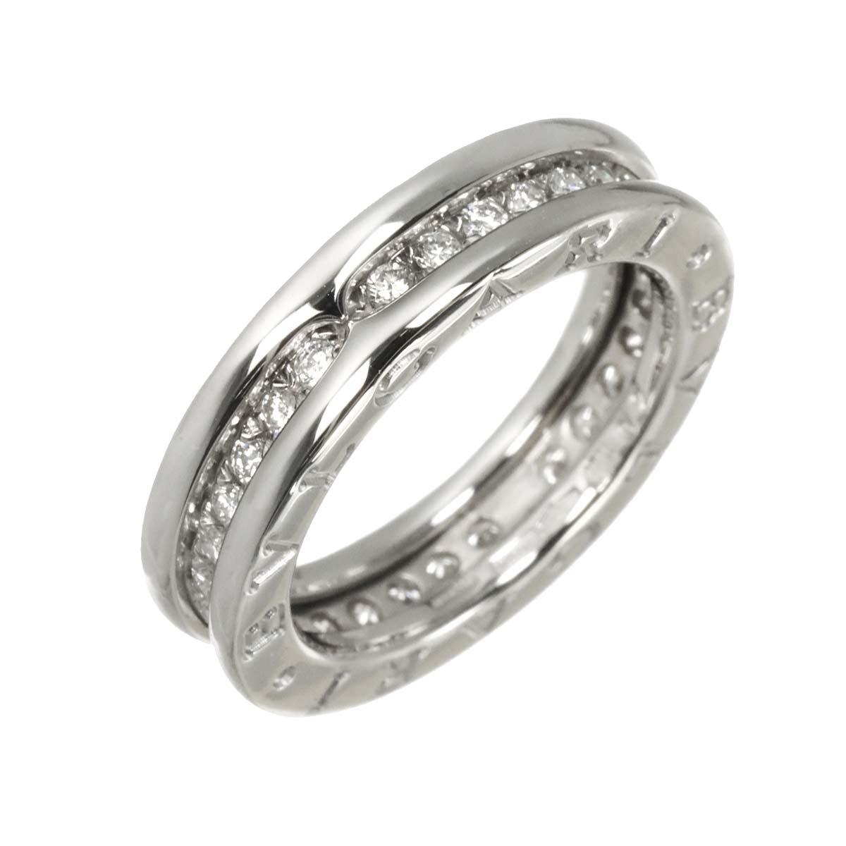 B-zero1 1Band Diamond Ring 18K WG 750 size49 4.5-4.75(US)