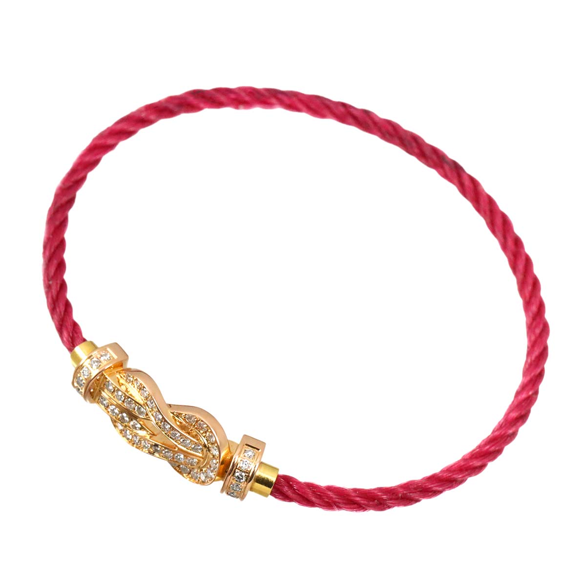 Chance Infinie Diamond Bracelet MM 18K Pink Gold 750 Steel size14