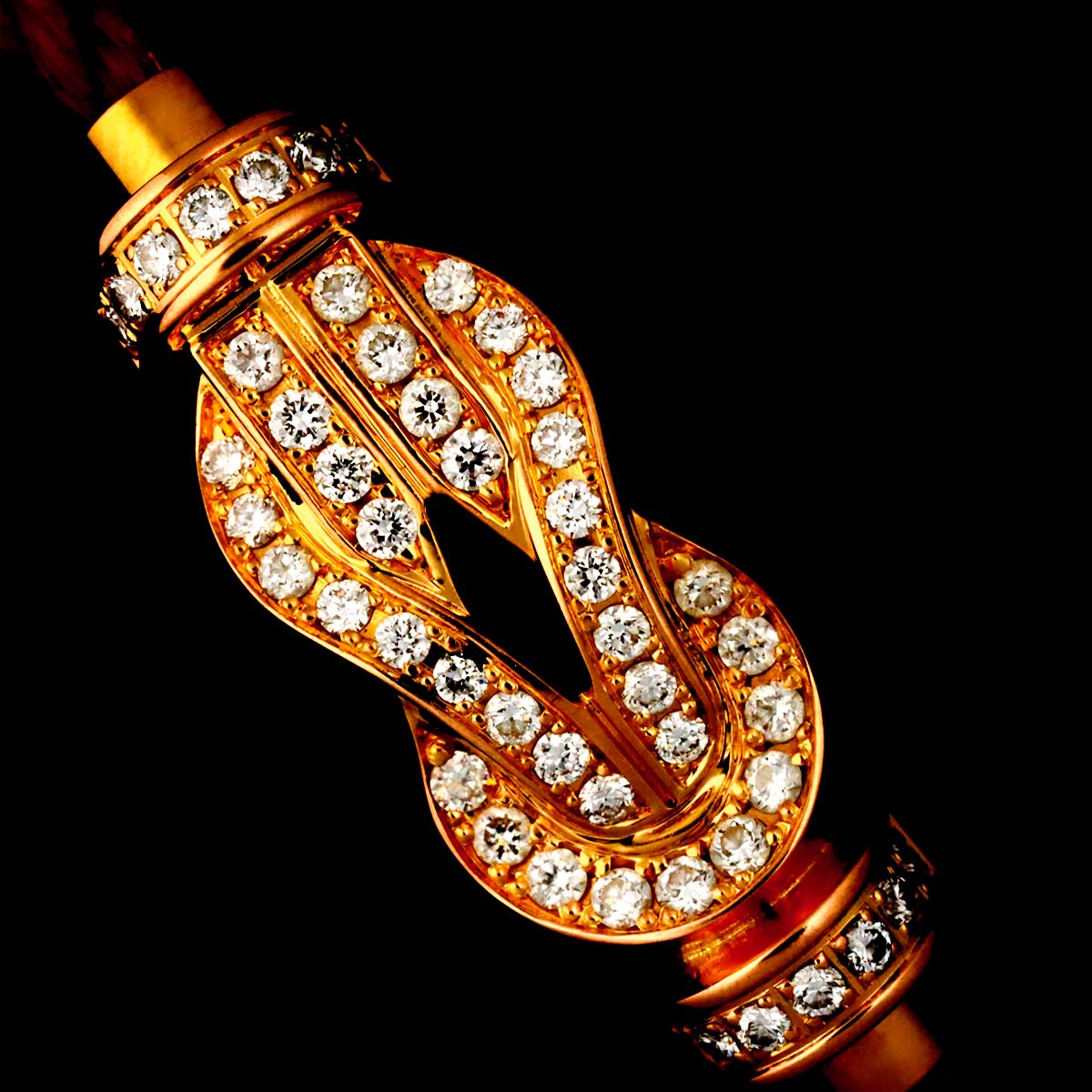 Chance Infinie Diamond Bracelet MM 18K Pink Gold 750 Steel size14