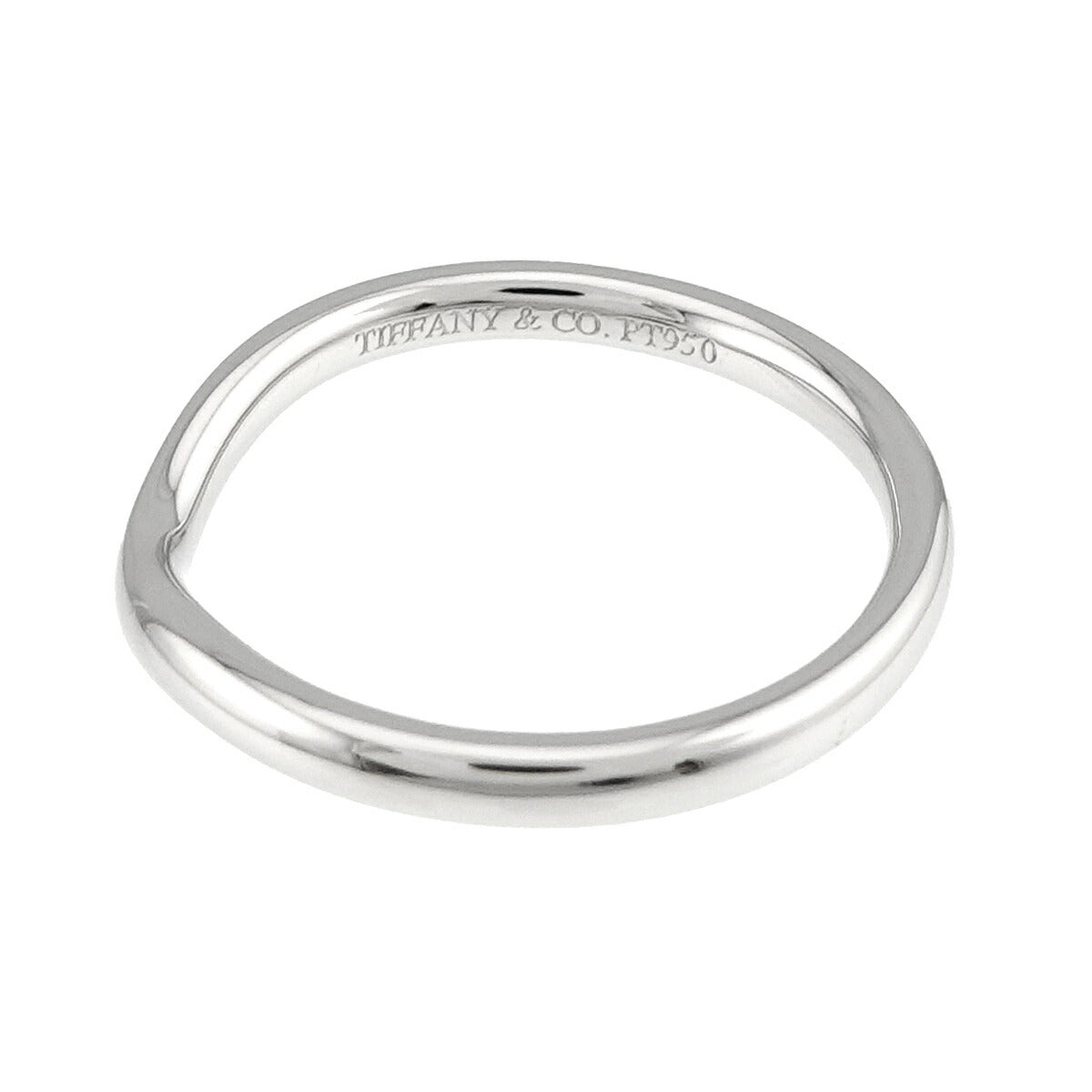 Curved Band Ring Pt Platinum size4.75-5(US)