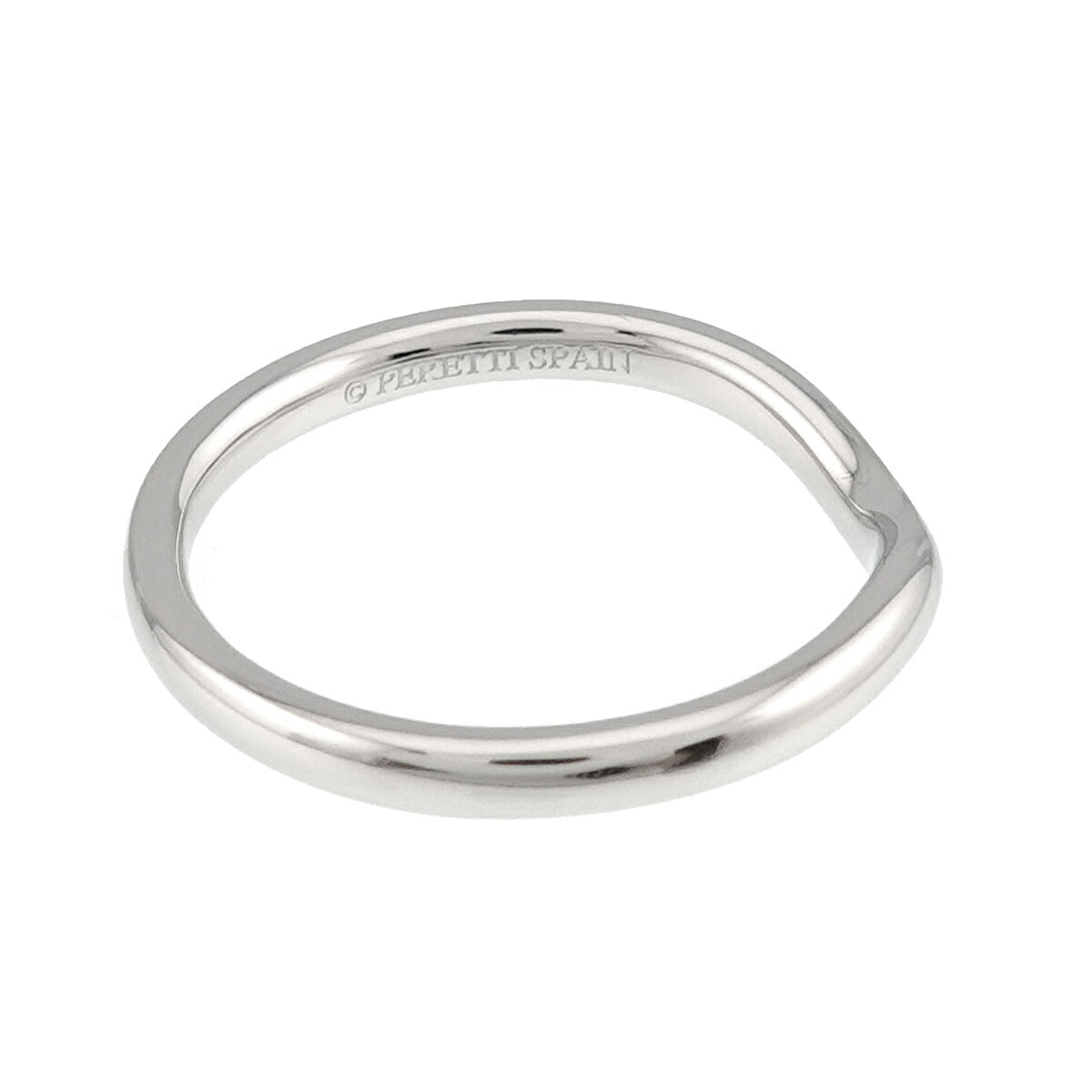 Curved Band Ring Pt Platinum size4.75-5(US)