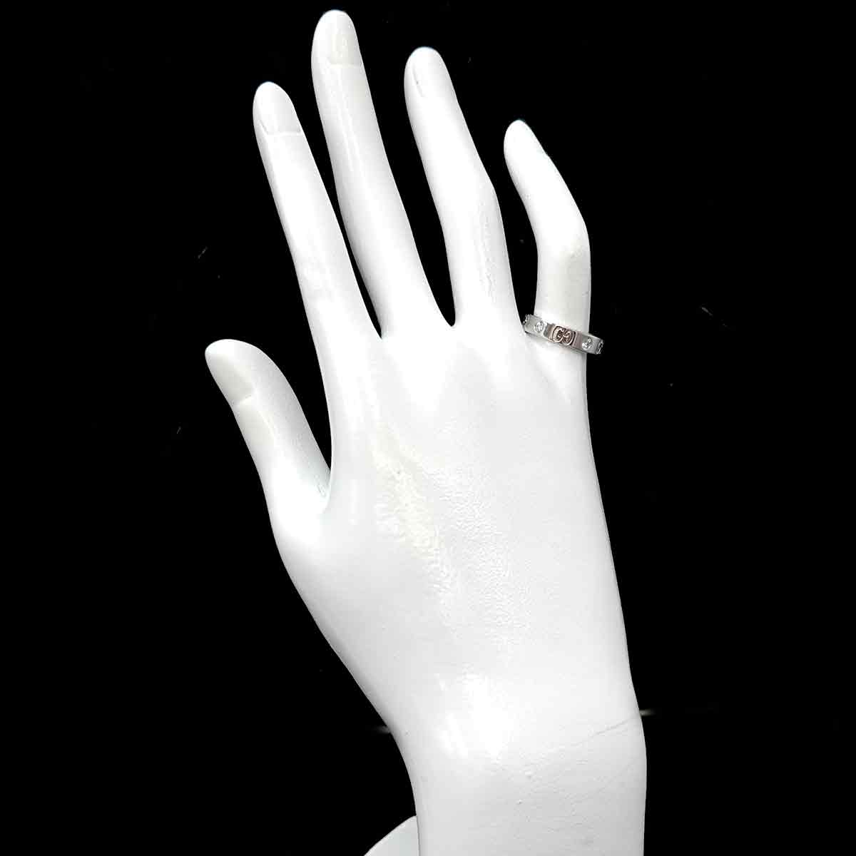 ICON Ring Diamond 18K WG White Gold 750 size9 4.75-5(US)