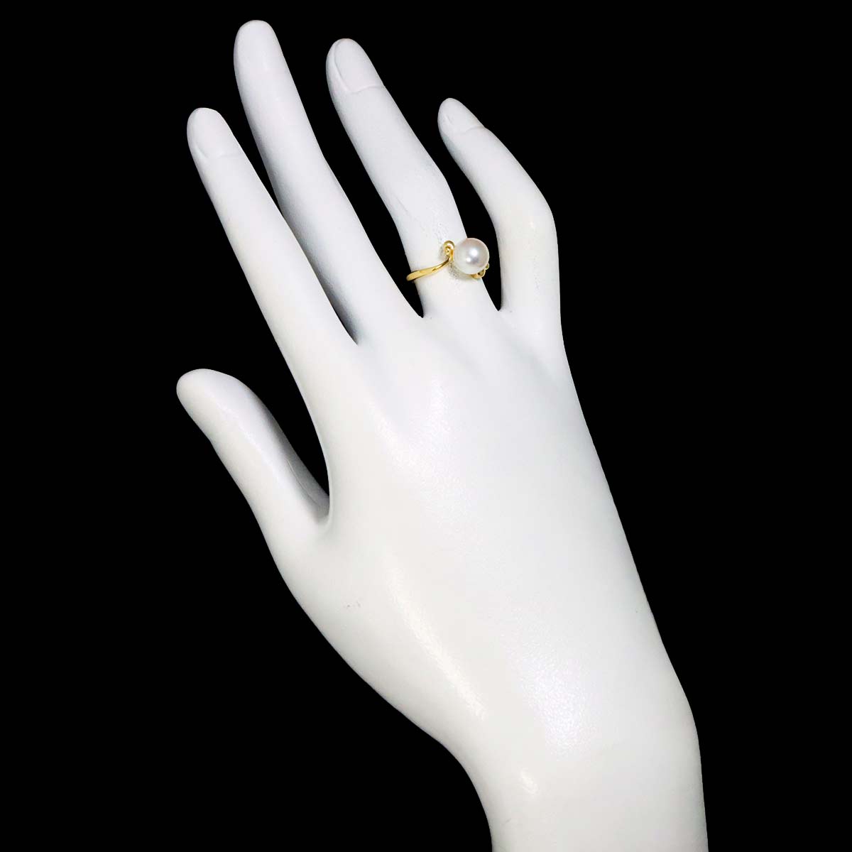 Akoya Pearl 7.5mm Ring 18K YG 750 Size5.5-5.75(US)