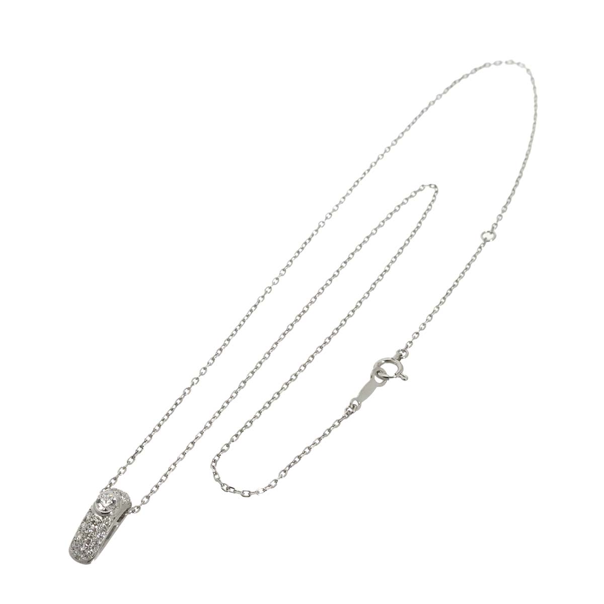 Diamond 0.24ct Necklace 18K White Gold 750